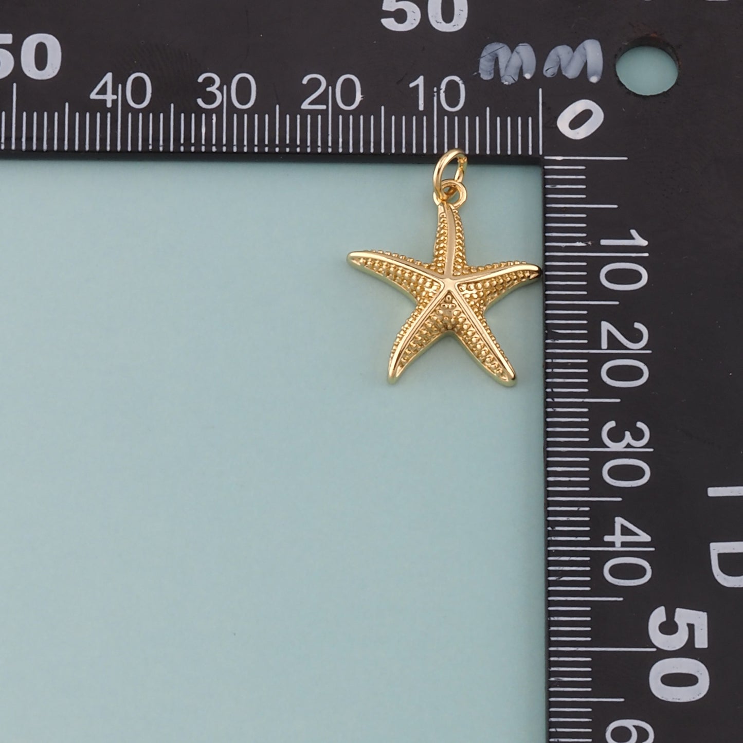 Gold Starfish Charms,18K Gold Filled Sea star Pendant,Starfish Charm Bracelet Necklace for DIY Jewelry Making Supply