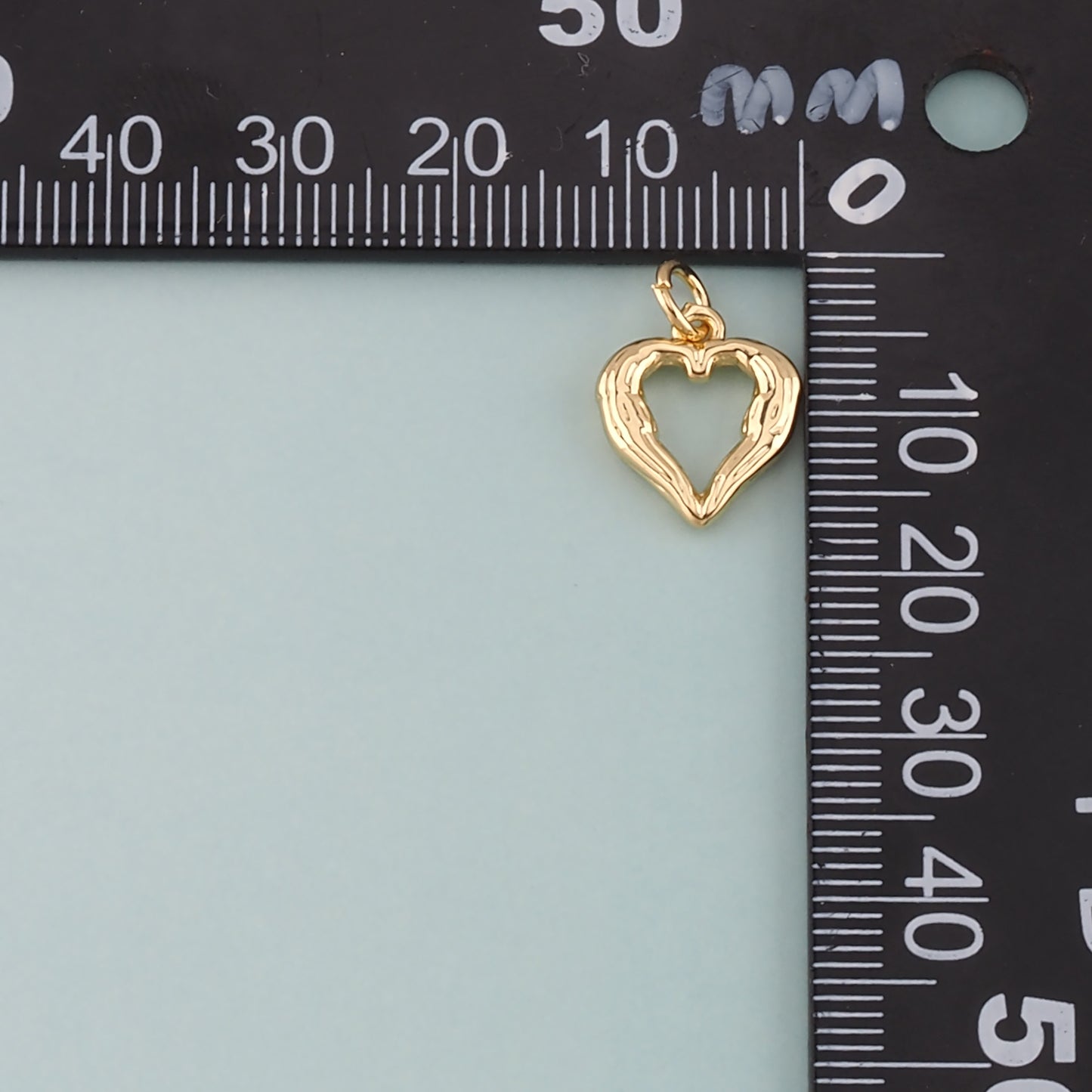 Gold Heart Charms,18K Gold Filled Heart Pendant,CZ Micro Pave Bow Charm Bracelet Necklace for DIY Jewelry Making Supply