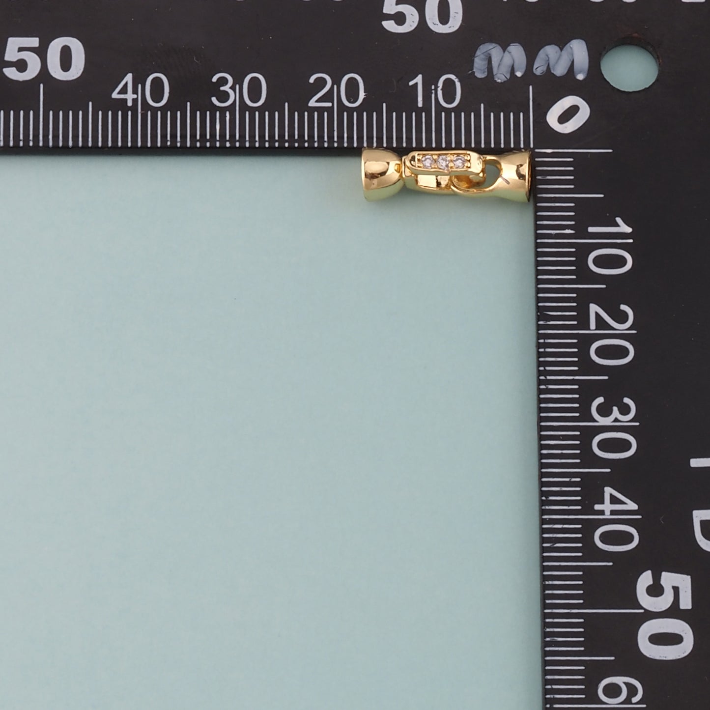 18k Gold Filled Interlocking Clasp,Connector End Cap Clasp for DIY Jewelry Finding Necklace Bracelet