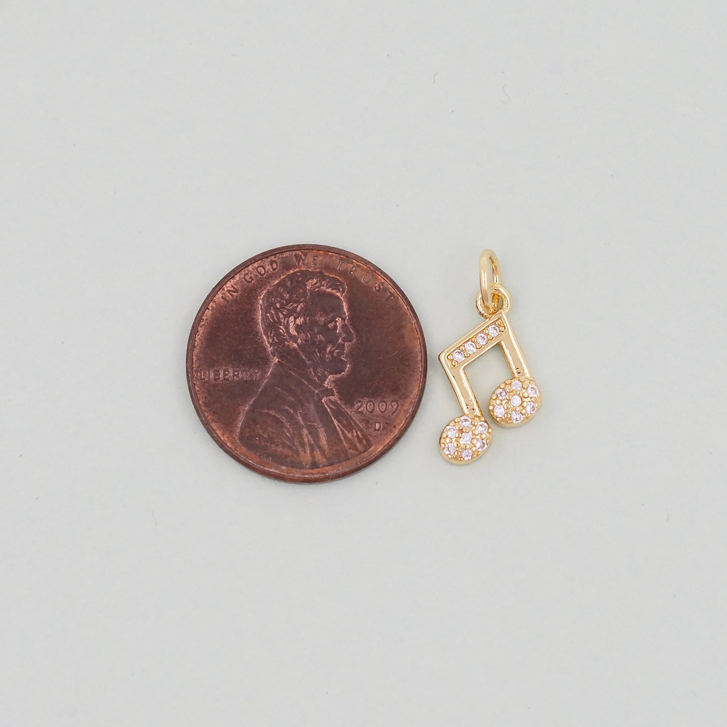 Gold Music Charms,18K Gold Filled music Pendant Charm Bracelet Necklace for DIY Jewelry Making Supply