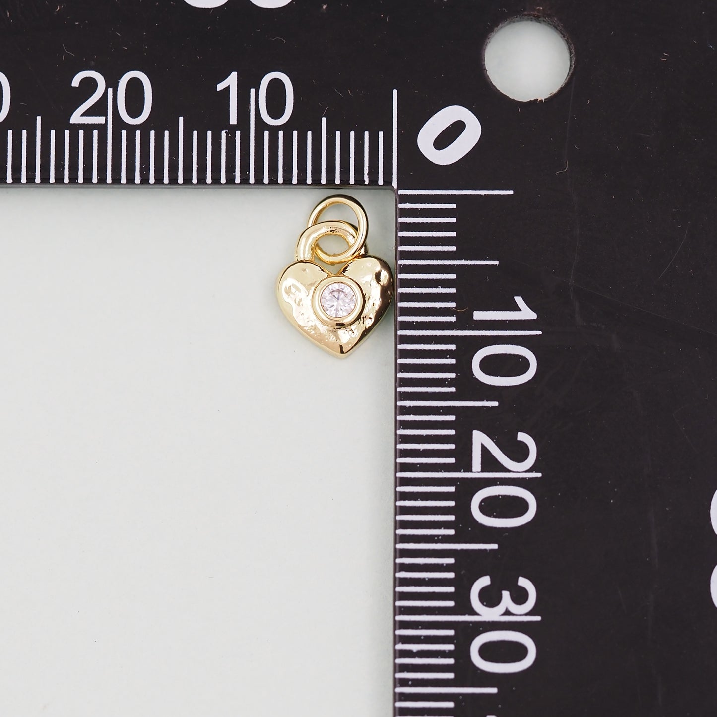 Gold Tiny Heart Charms,18K Gold Filled Heart Pendant,Heart Charm Bracelet Necklace for DIY Jewelry Making Supply