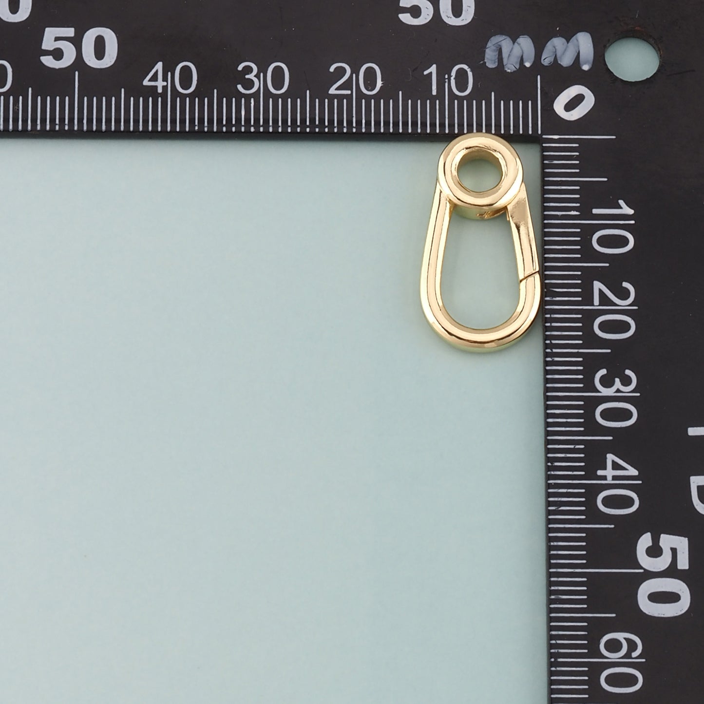 18K Gold Filled Oval Carabiner Clasp,Carabiner Lock Connector,Spring Push Gate for DIY Jewelry Finding Necklace Bracelet