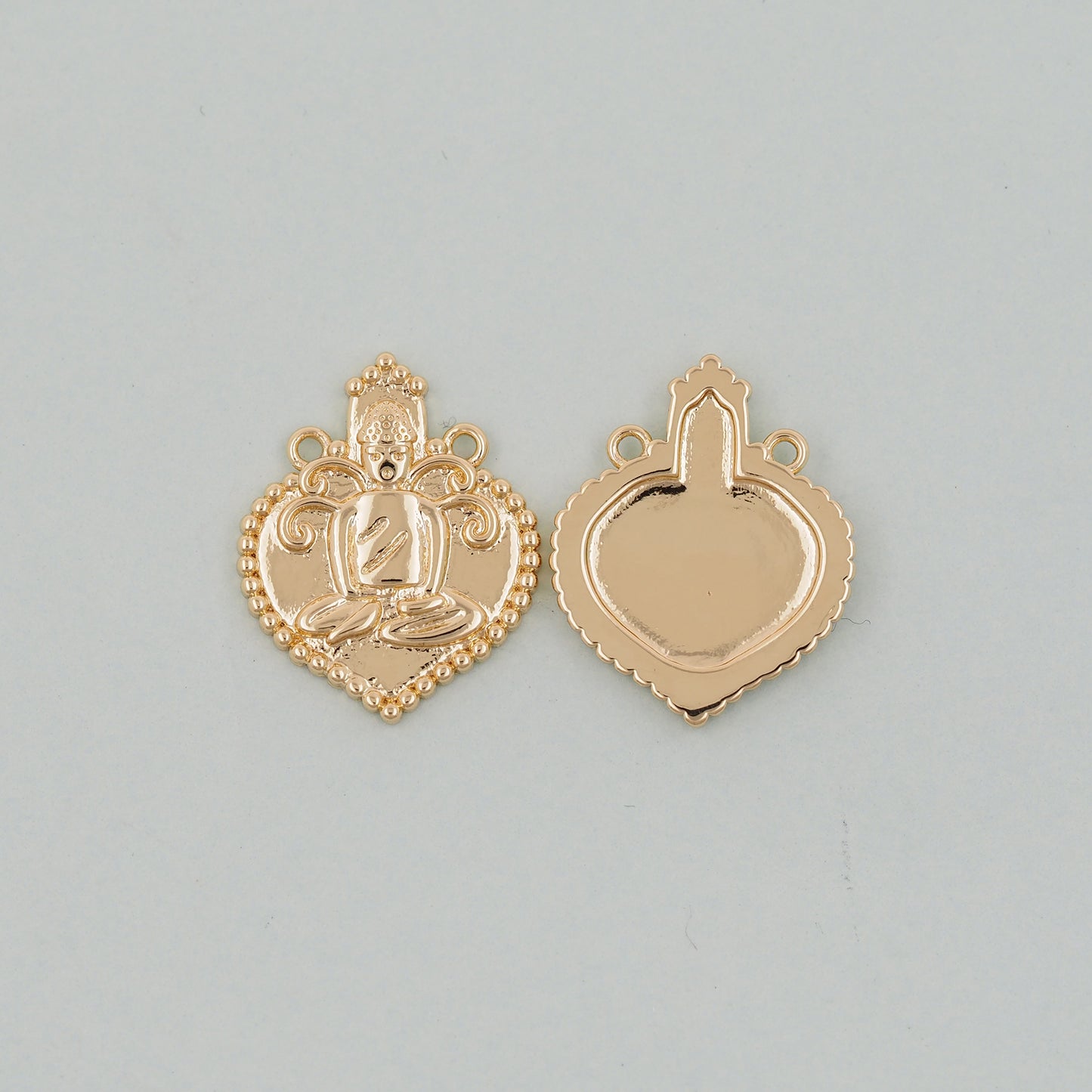 Gold Buddha Charms,18K Gold Filled Buddha Pendant,Religious Charm Bracelet Necklace for DIY Jewelry Making Supply