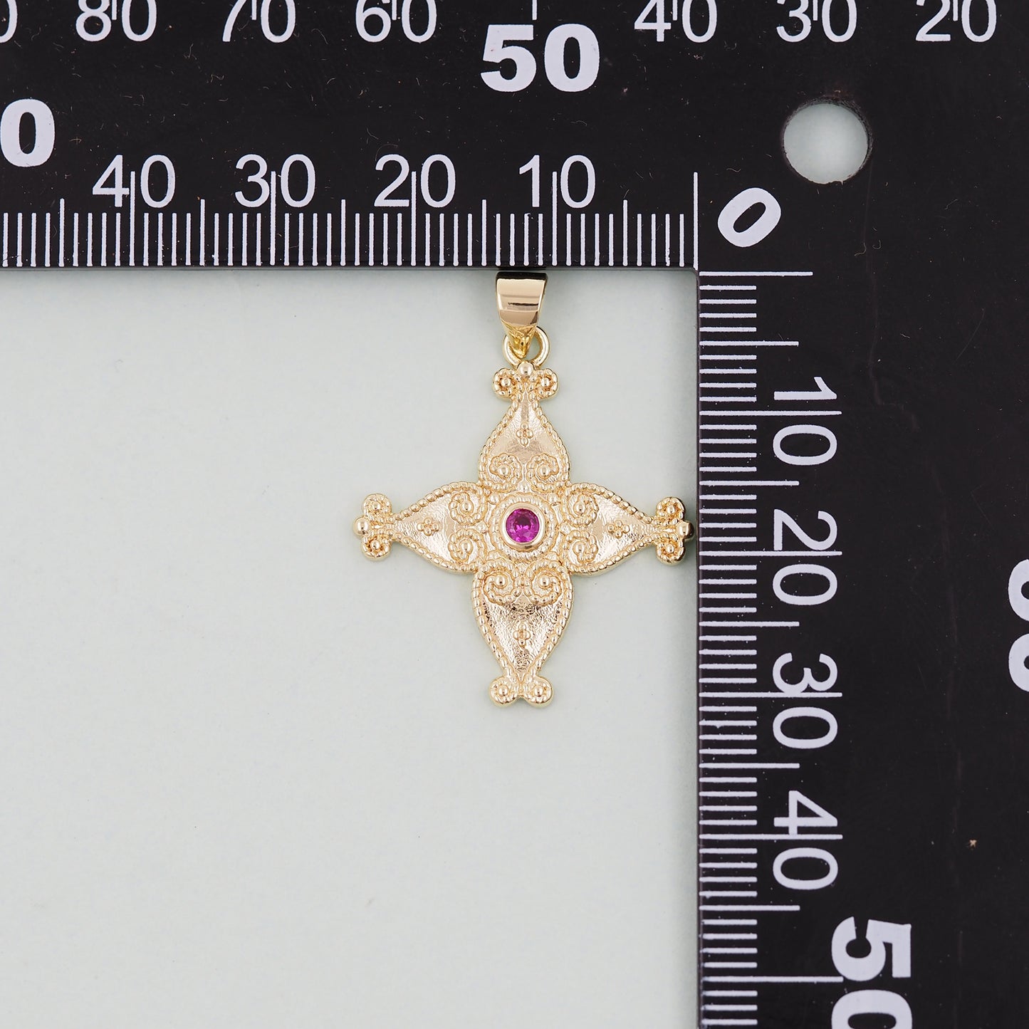 Gold Cross Charms,18K Gold Filled Cross Pendant,Cross Charm Bracelet Necklace for DIY Jewelry Making Supply