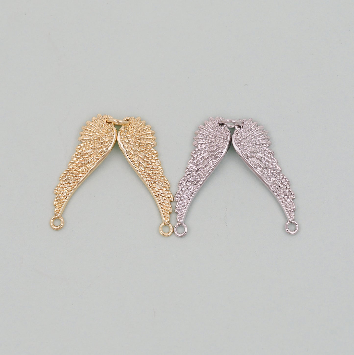 Gold Wings Charms,18K Gold Filled Wings Pendant,angel wings Charm Bracelet Necklace for DIY Jewelry Making Supply