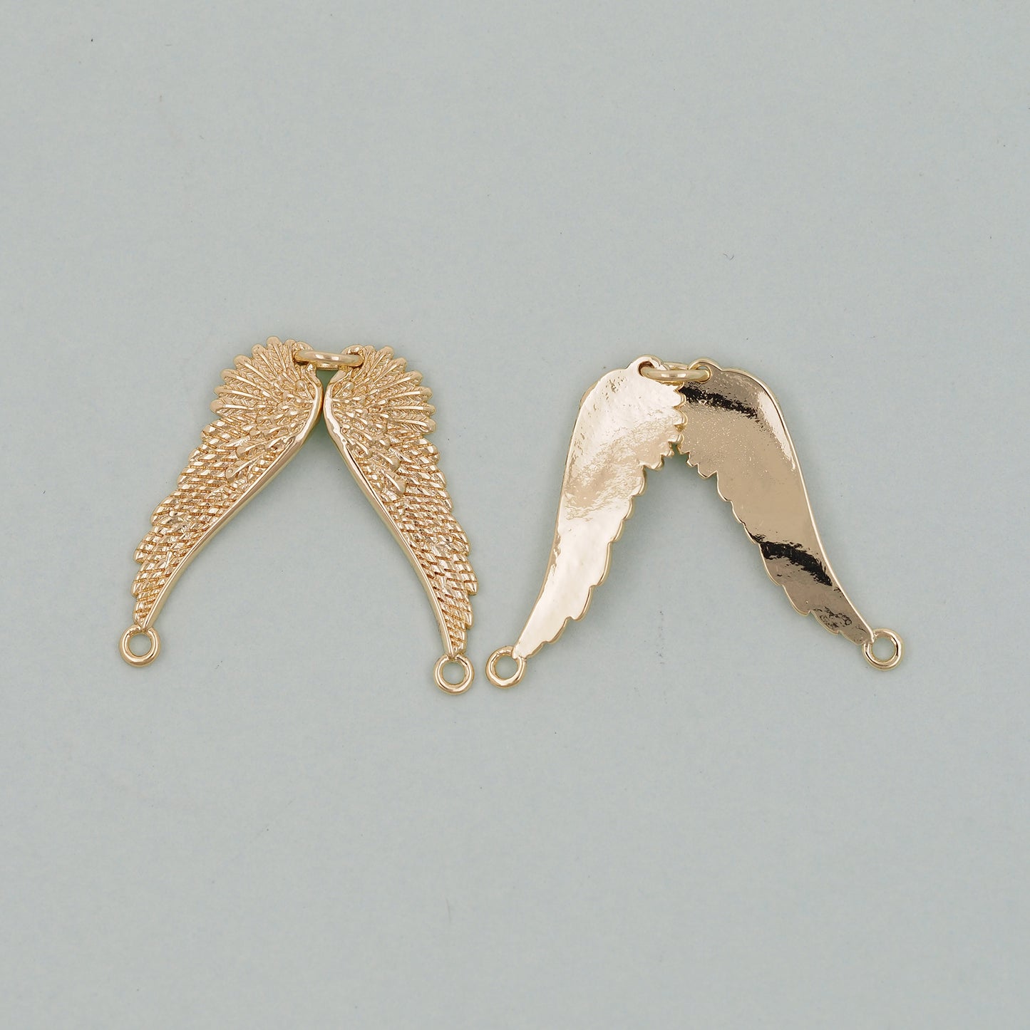 Gold Wings Charms,18K Gold Filled Wings Pendant,angel wings Charm Bracelet Necklace for DIY Jewelry Making Supply