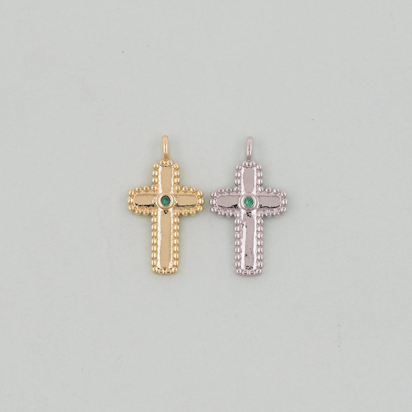 Gold Cross Charms,18K Gold Filled Cross Pendant,Cross Charm Bracelet Necklace for DIY Jewelry Making Supply