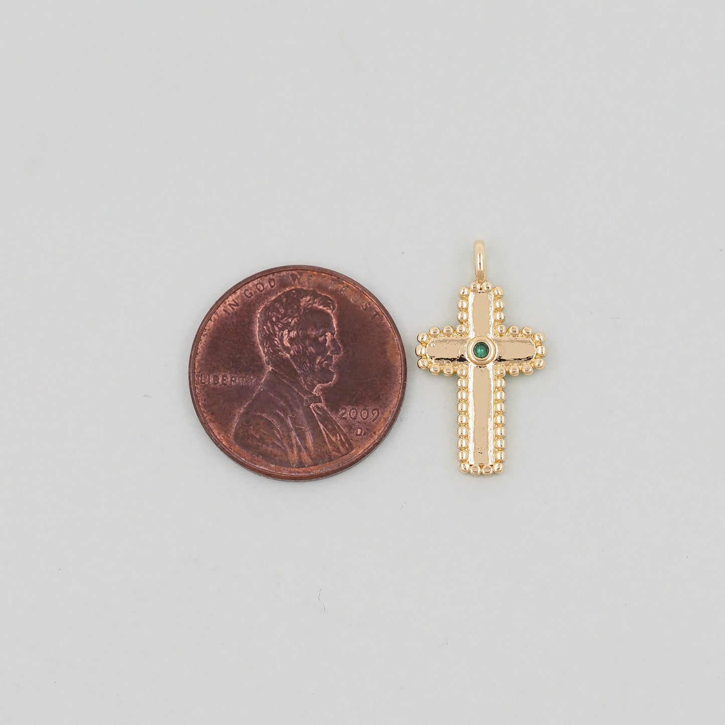 Gold Cross Charms,18K Gold Filled Cross Pendant,Cross Charm Bracelet Necklace for DIY Jewelry Making Supply