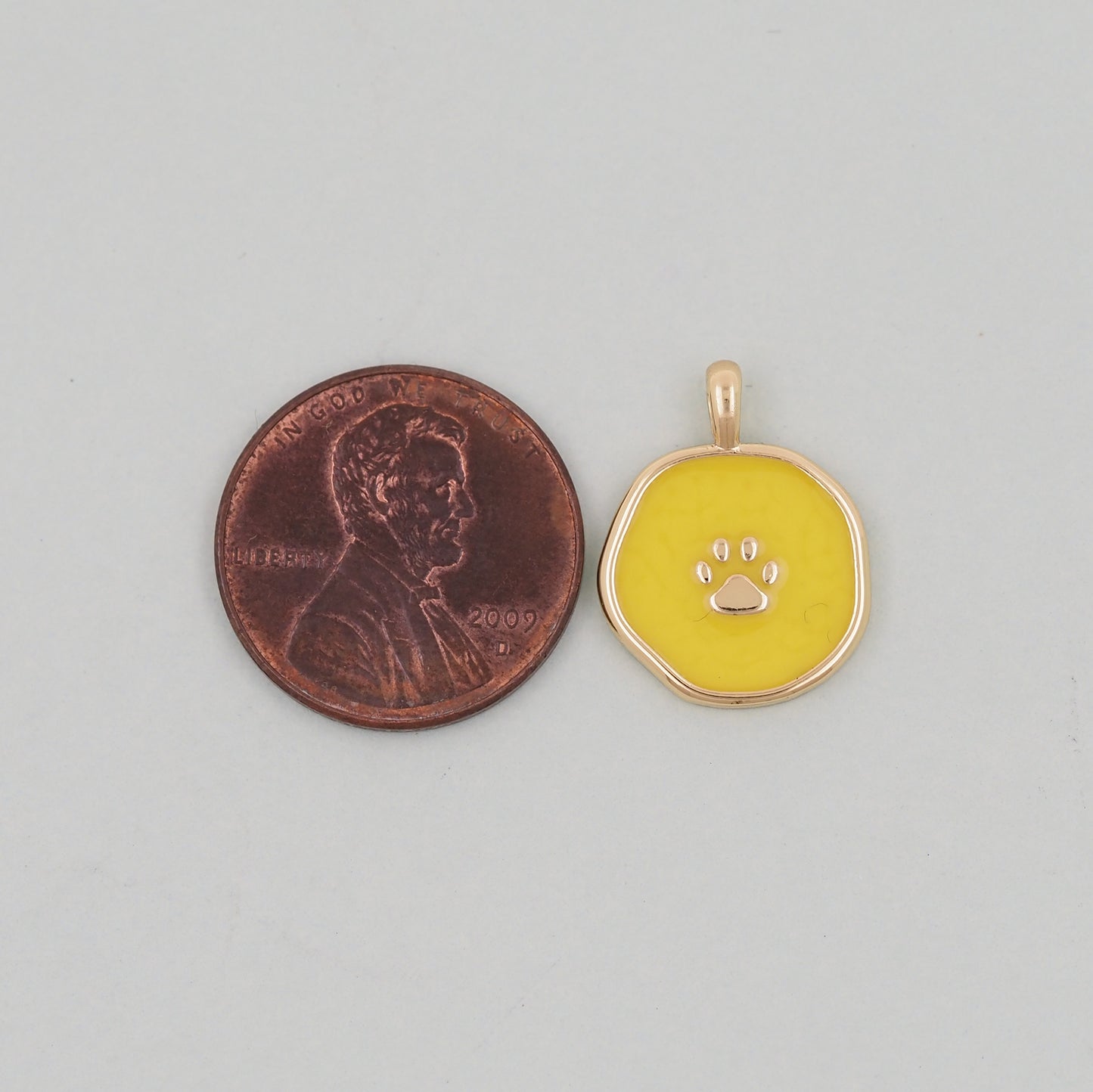 Gold Paw Charms,18K Gold Filled Cat Paw Pendant,Dog Paw Charm Bracelet Necklace for DIY Jewelry Making Supply