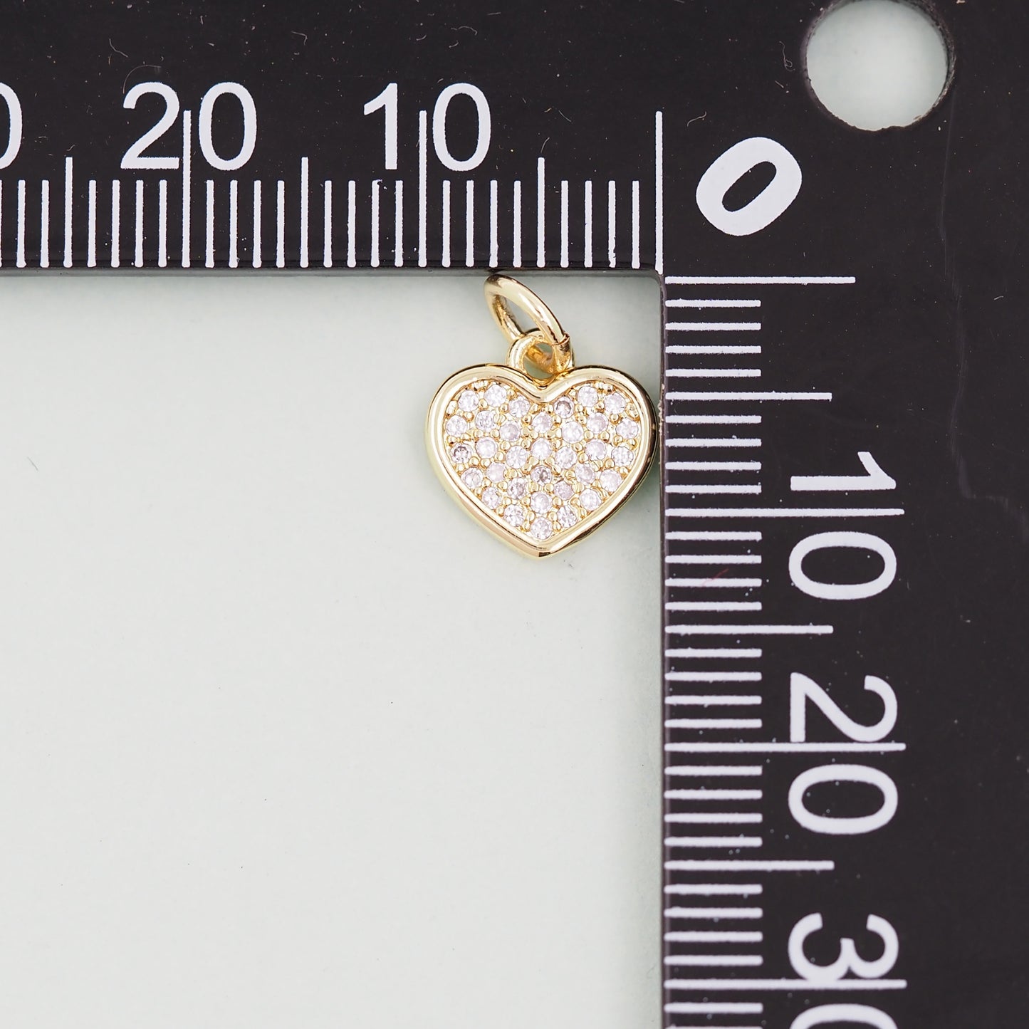 Gold Heart Charms,18K Gold Filled Heart Pendant,Heart Charm Bracelet Necklace for DIY Jewelry Making Supply