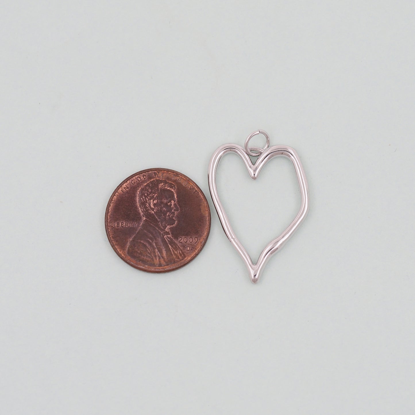 Gold Heart Charms,18K Gold Filled Heart Pendant,Heart Charm Bracelet Necklace for DIY Jewelry Making Supply