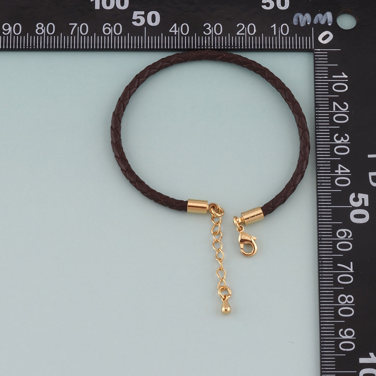 Gold Adjustable Chain,18K Gold Filled Leather Bracelet,Semi Finished Bracelets,Bracelets for Jewelry Making