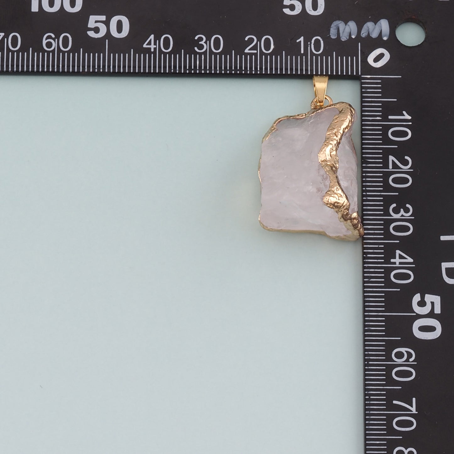 18K Gold Filled Natural Stone Pendant,Natural Stone Charm Bracelet Necklace for DIY Jewelry Making Supply
