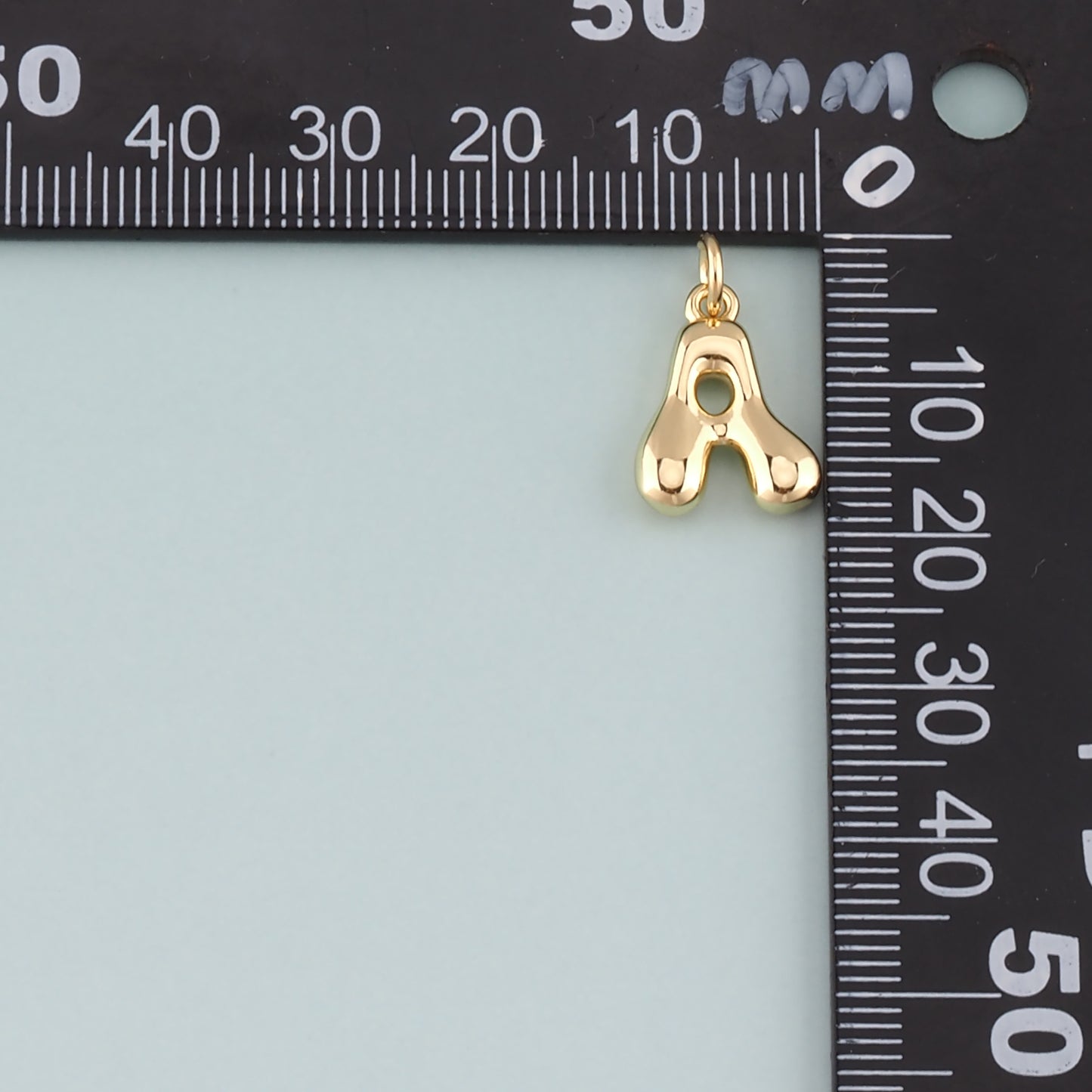 Gold letter Charms,18K Gold Filled letter Pendant,Initial Charm Bracelet Necklace for DIY Jewelry Making Supply