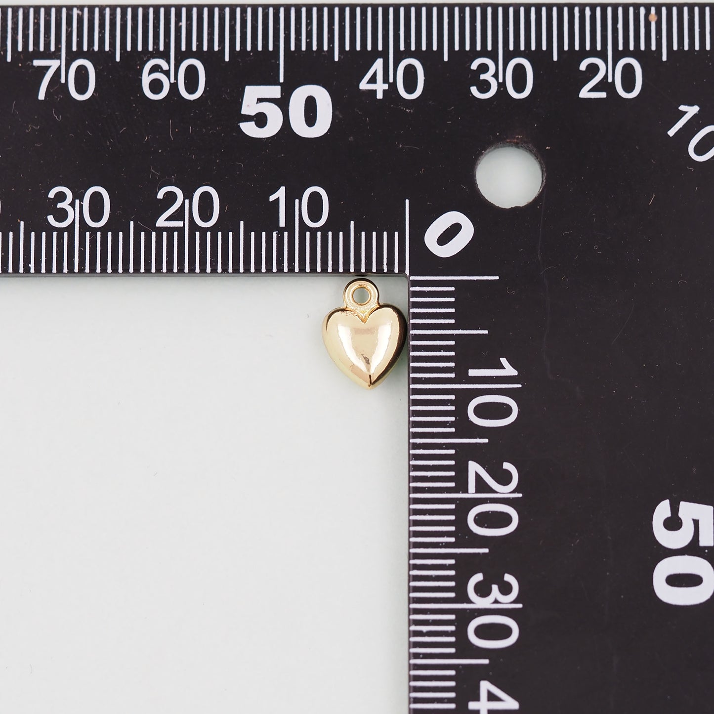 Gold Small Heart Charms,18K Gold Filled Heart Pendant,Heart Charm Bracelet Necklace for DIY Jewelry Making Supply
