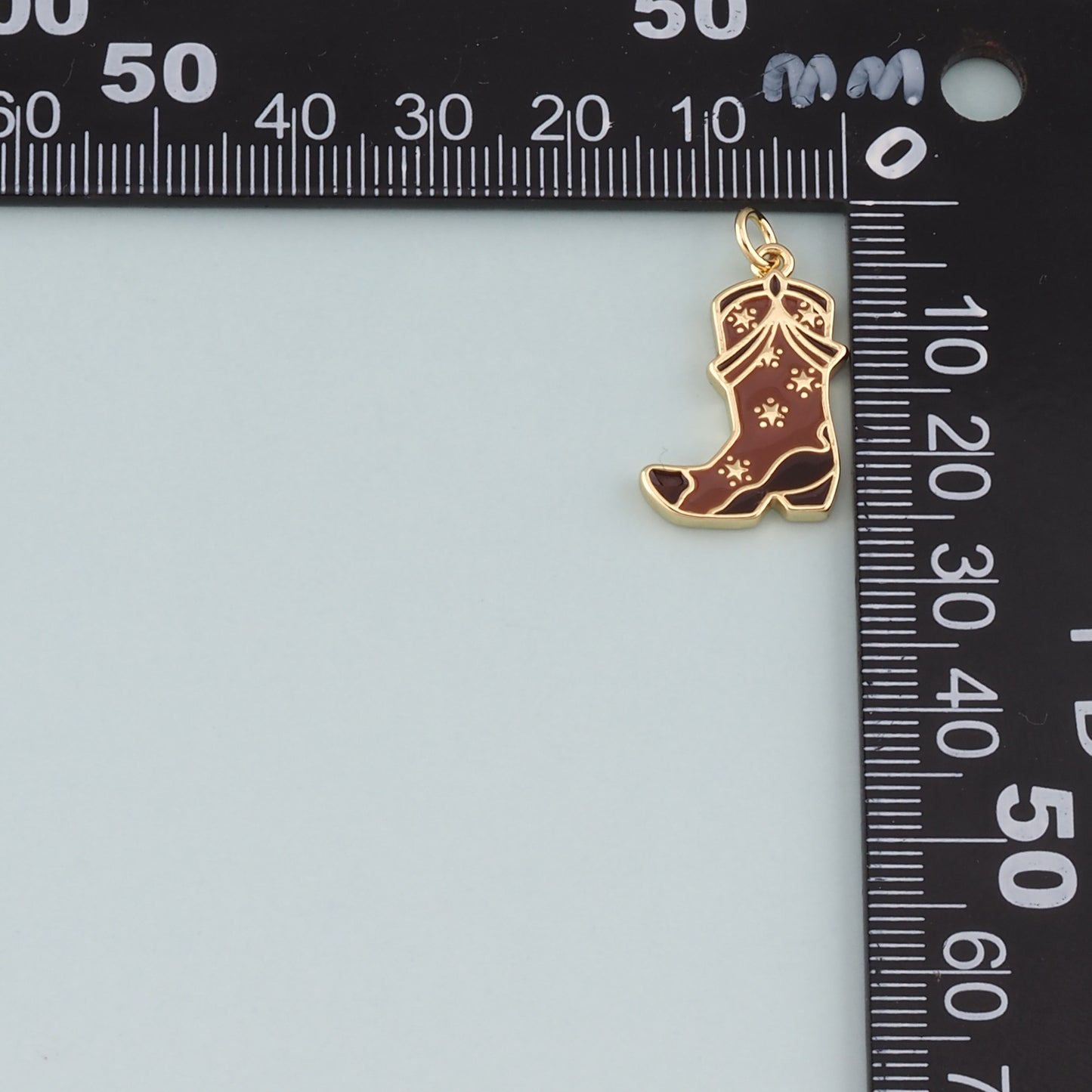 Gold Boots Charms,18K Gold Filled Boots Pendant,Enamel Cowboy Boots Charm Bracelet Necklace for DIY Jewelry Making Supply