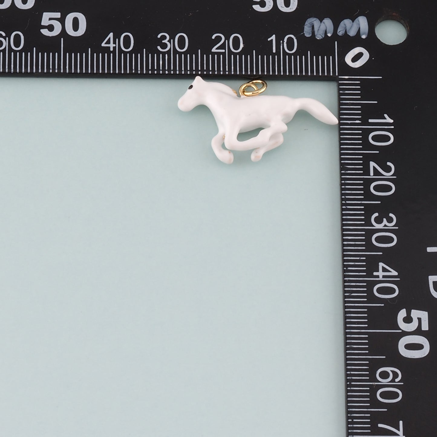 Gold Horse Charms,18K Gold Filled Horse Pendant,Enamel Animal Charm Bracelet Necklace for DIY Jewelry Making Supply