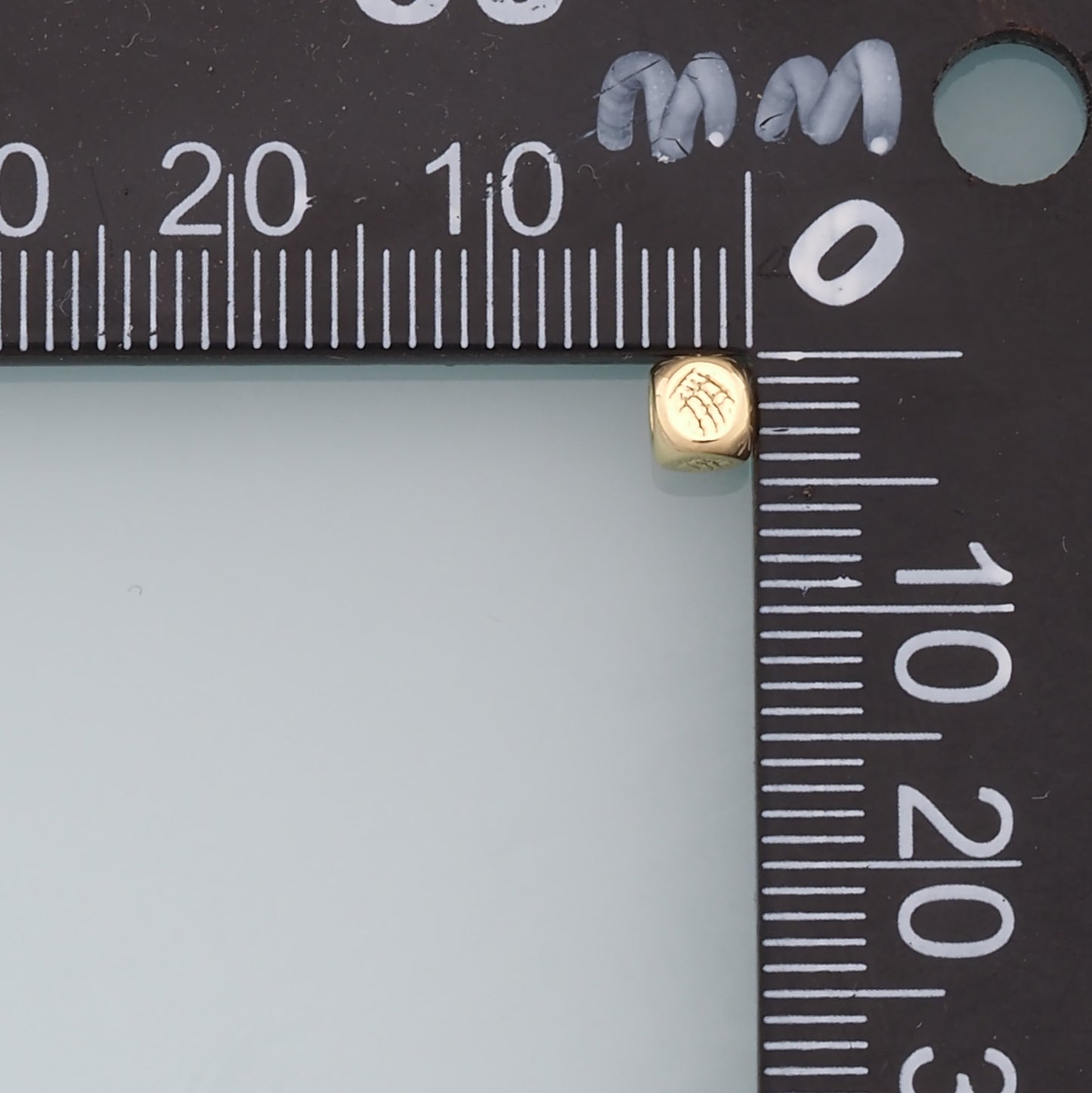 Gold square Beads Charms,18K Gold Filled square spacer beads Bracelet Necklace for DIY Jewelry Making Supply