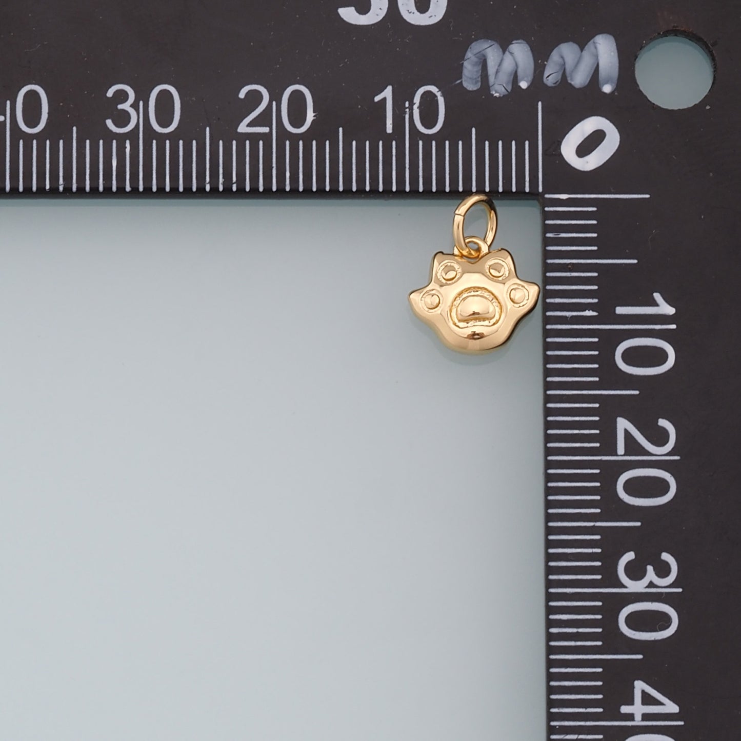 Gold Paw Charms,18K Gold Filled Cat Paw Pendant,Dog Paw Charm Bracelet Necklace for DIY Jewelry Making Supply