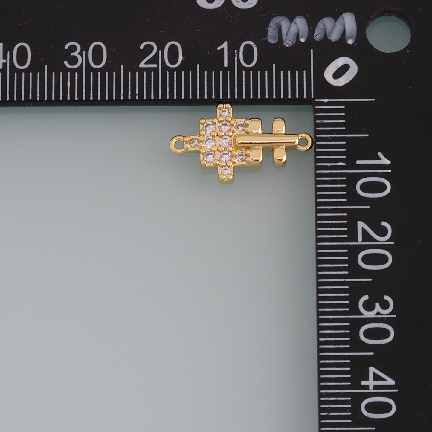 Gold Puzzle Charms,18K Gold Filled Puzzle Pendant,Puzzle Charm Bracelet Necklace for DIY Jewelry Making Supply