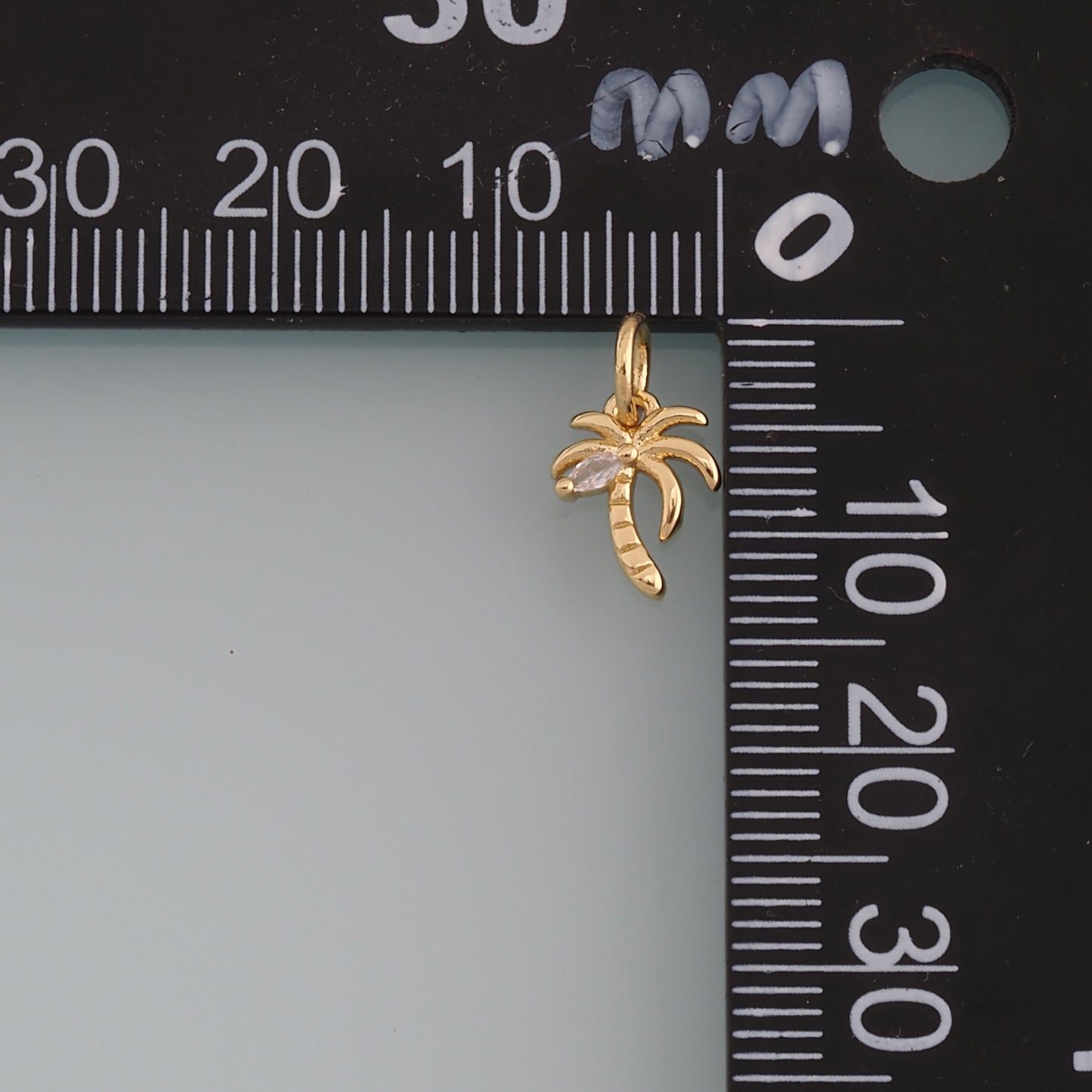 Gold Palm Tree Charms,18K Gold Filled Palm tree Pendant,Silver Palm tree Charm Bracelet Necklace for DIY Jewelry Making Supply