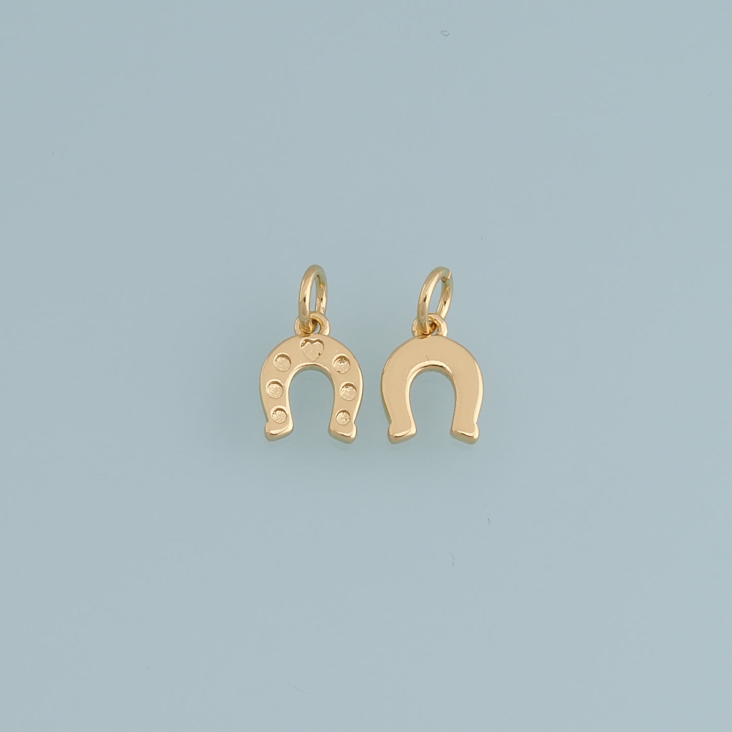 Gold horseshoe Charms,18K Gold Filled horseshoe Pendant,horseshoe Charm Bracelet Necklace for DIY Jewelry Making Supply