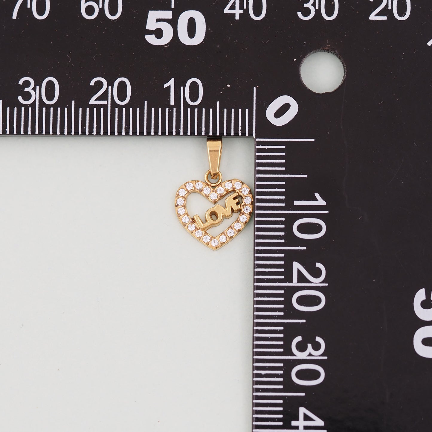 Gold Heart Charms,18K Gold Filled Heart Pendant,Heart Love Charm Bracelet Necklace for DIY Jewelry Making Supply