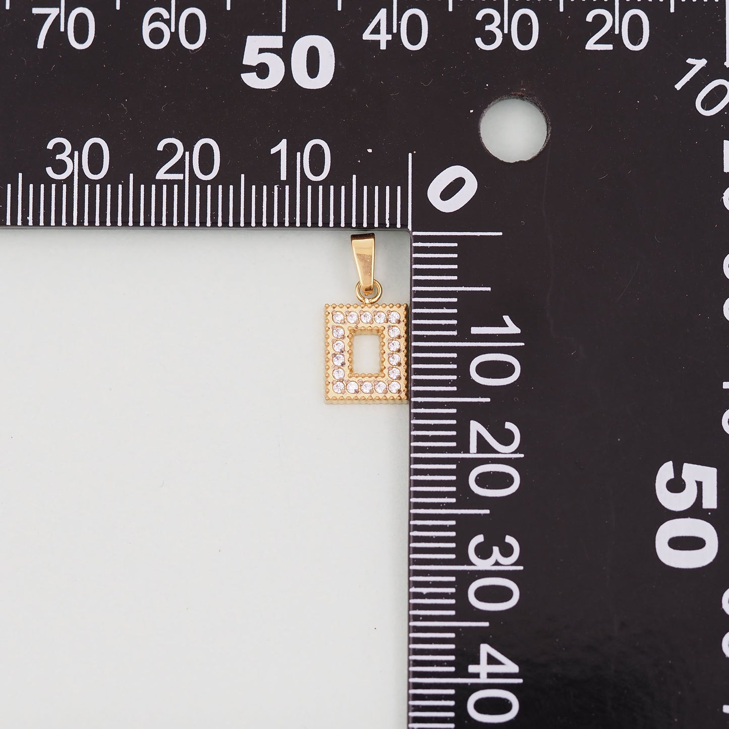 Gold rectangle Charms,18K Gold Filled rectangle Pendant,Stainless steel rectangle Charm Bracelet Necklace for DIY Jewelry Making Supply