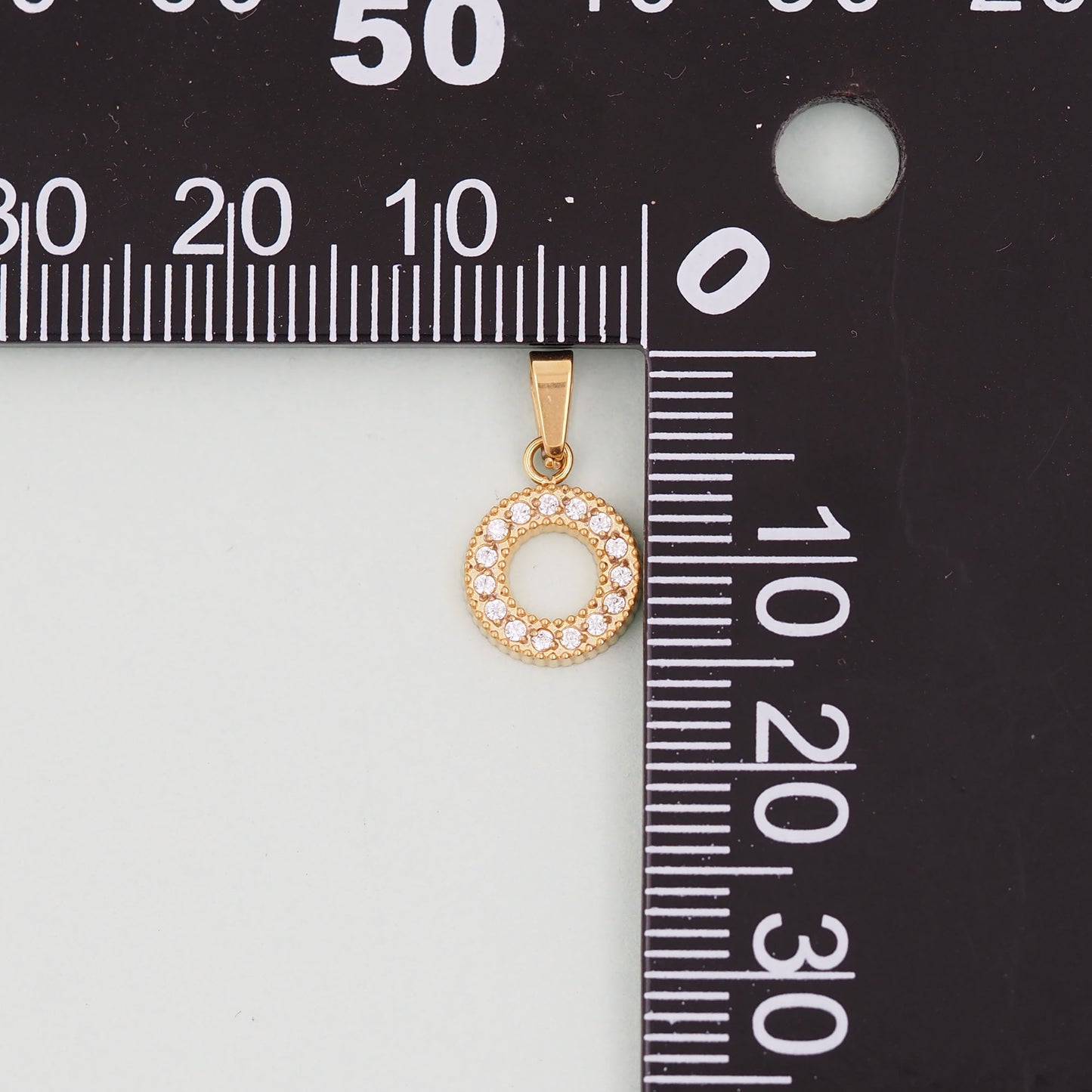 Gold Round Charms,18K Gold Filled Round Donut Pendant,Round Charm Bracelet Necklace for DIY Jewelry Making Supply