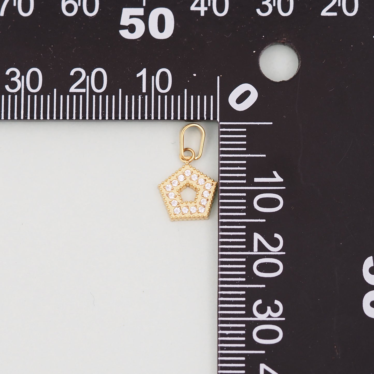 Gold geometry Charm, Gold Filled geometry Pendant,Stainless steel geometry Charm Bracelet Necklace for DIY Jewelry Making Supply