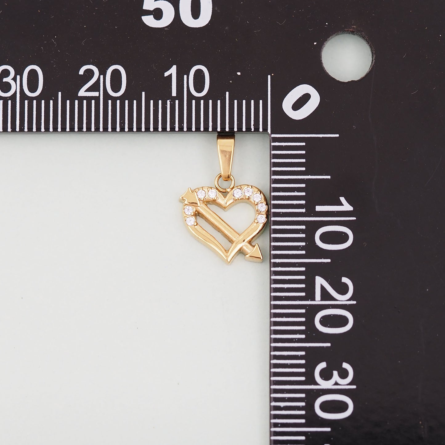 Gold Heart arrow Charms,18K Gold Filled Heart Pendant,Heart Love Charm Bracelet Necklace for DIY Jewelry Making Supply