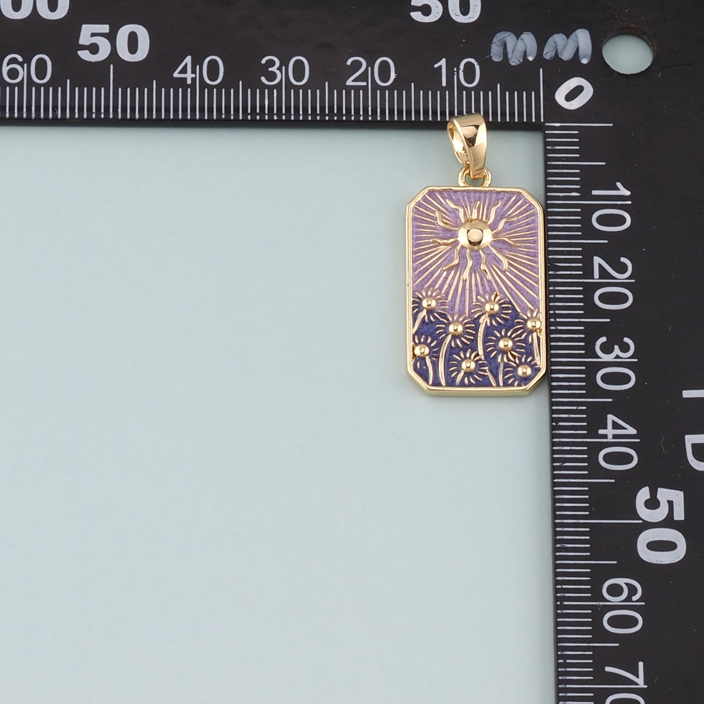 Gold Sun Charms,18K Gold Filled Sun Pendant,Enamel Celestial Charm Bracelet Necklace for DIY Jewelry Making Supply