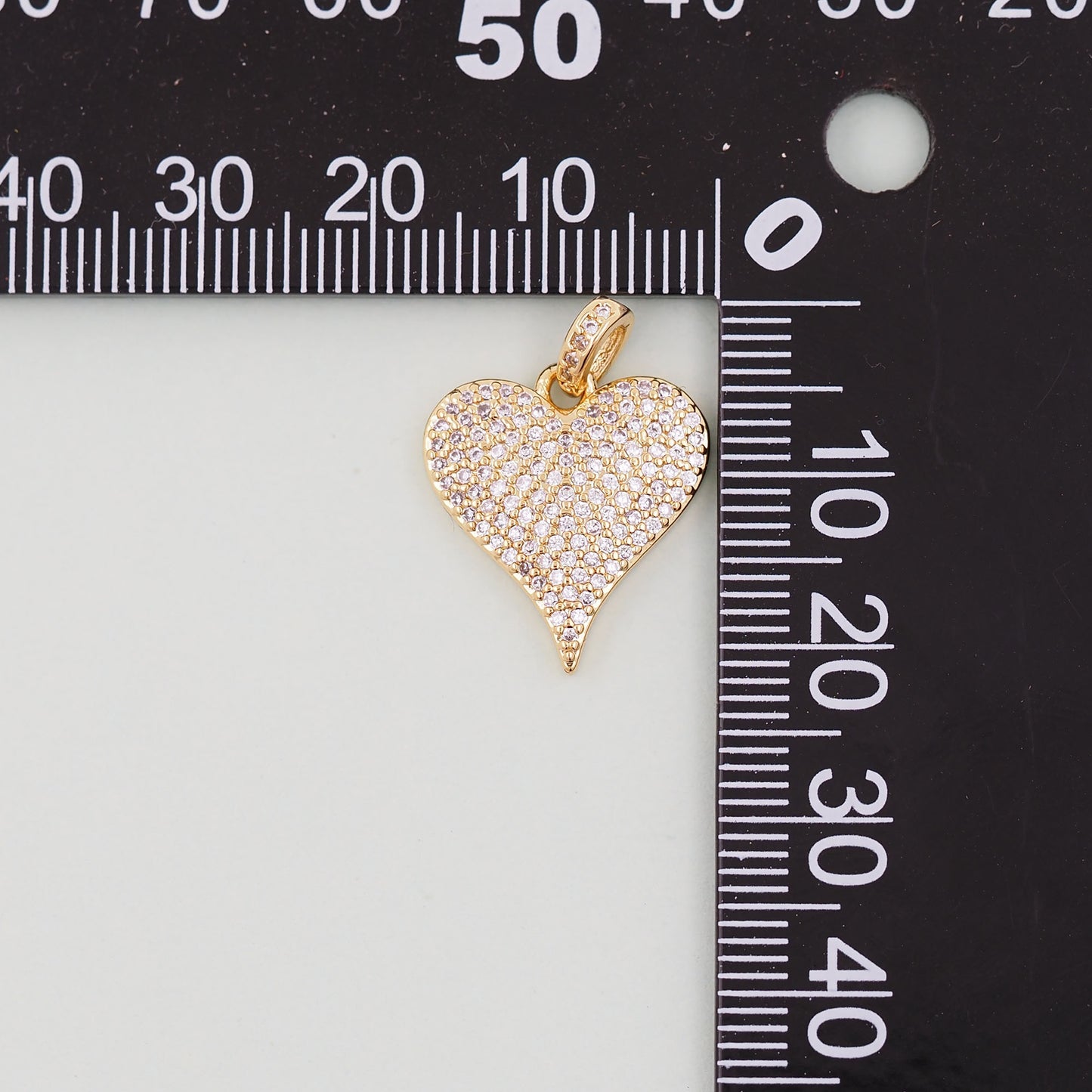Gold Heart Charms,18K Gold Filled Heart Pendant,Heart Charm Bracelet Necklace for DIY Jewelry Making Supply