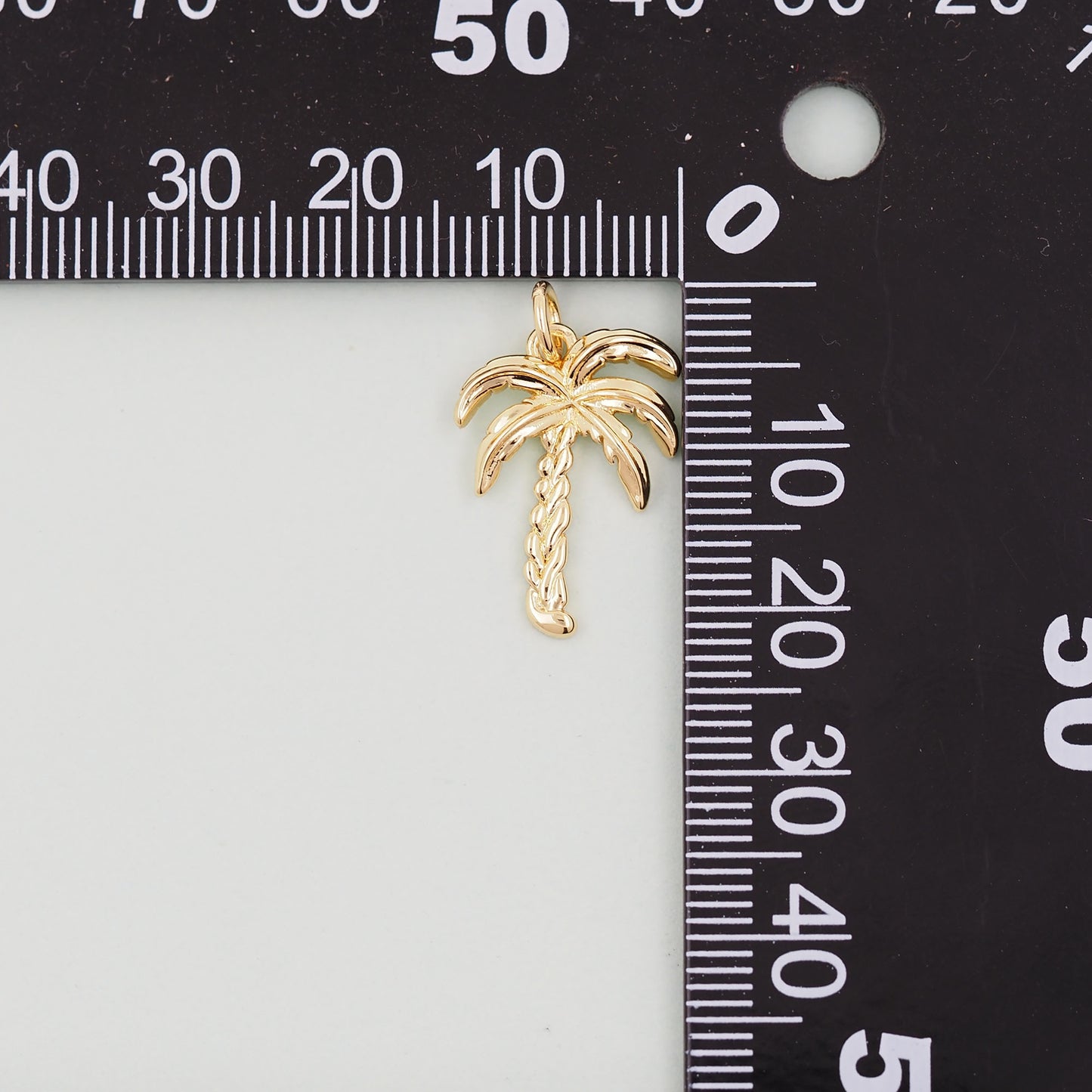 Gold Palm Tree Charms,18K Gold Filled Palm tree Pendant,Silver coconut tree Charm Bracelet Necklace for DIY Jewelry Making Supply