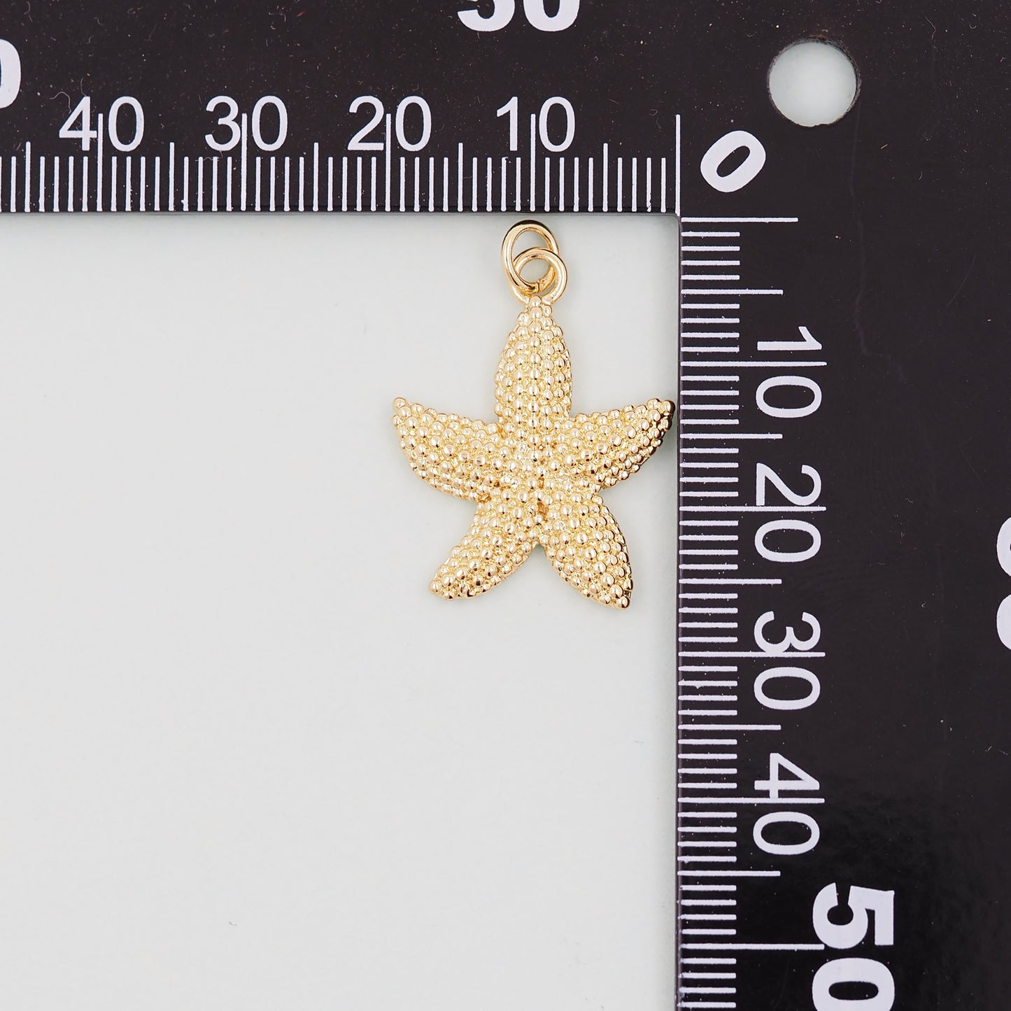 Gold Starfish Charms,18K Gold Filled Sea star Pendant,Starfish Charm Bracelet Necklace for DIY Jewelry Making Supply