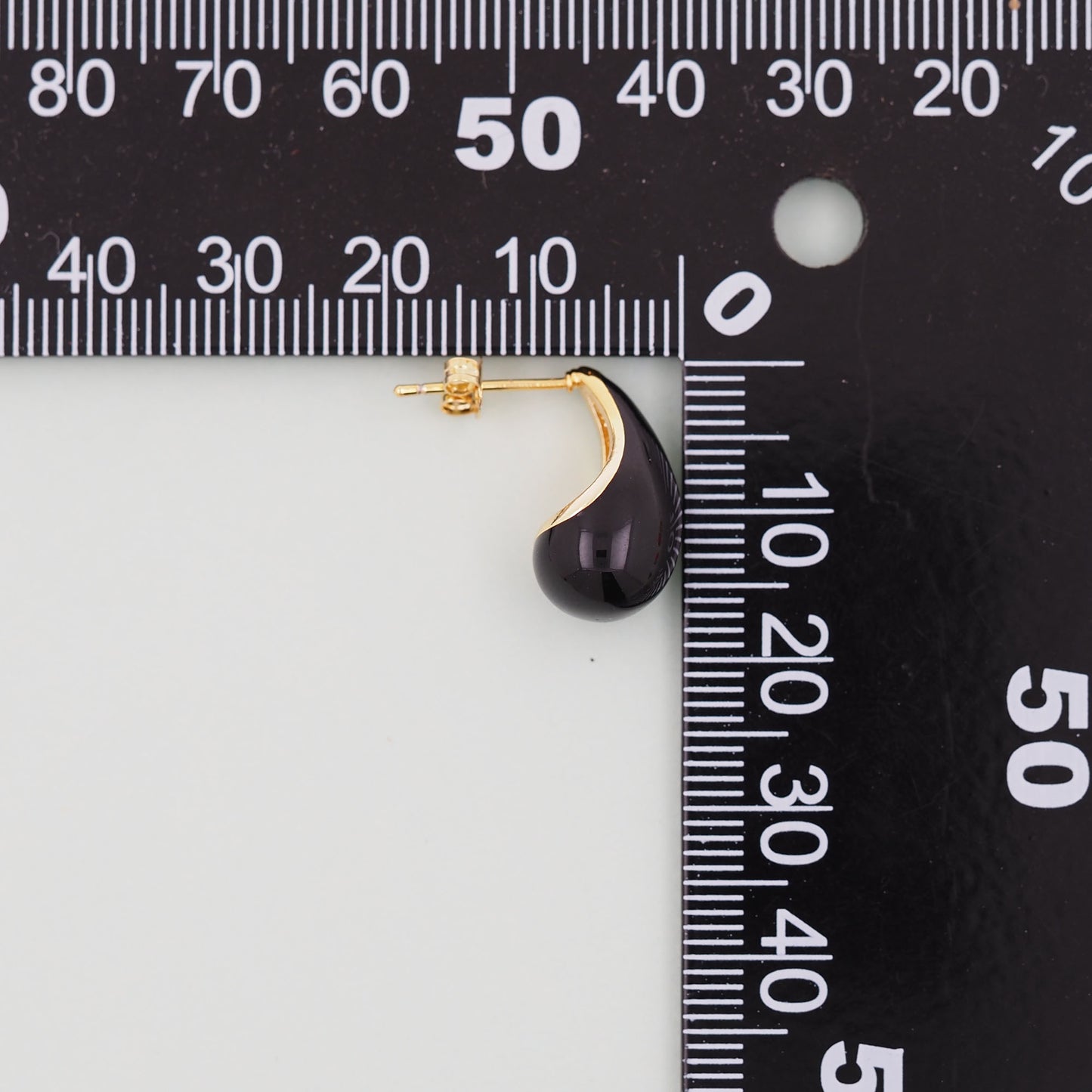 1pair 18K Gold Filled Teardrop Earrings,Gold Earrings,Dainty Enamel Earrings