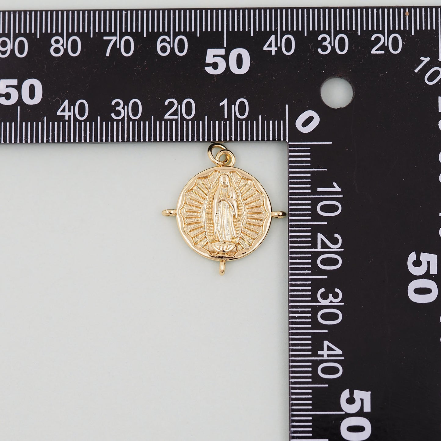 Gold Our Lady of Guadalupe Charms,18K Gold Filled virgin mary Pendant Charm Bracelet Necklace for DIY Jewelry Making Supply