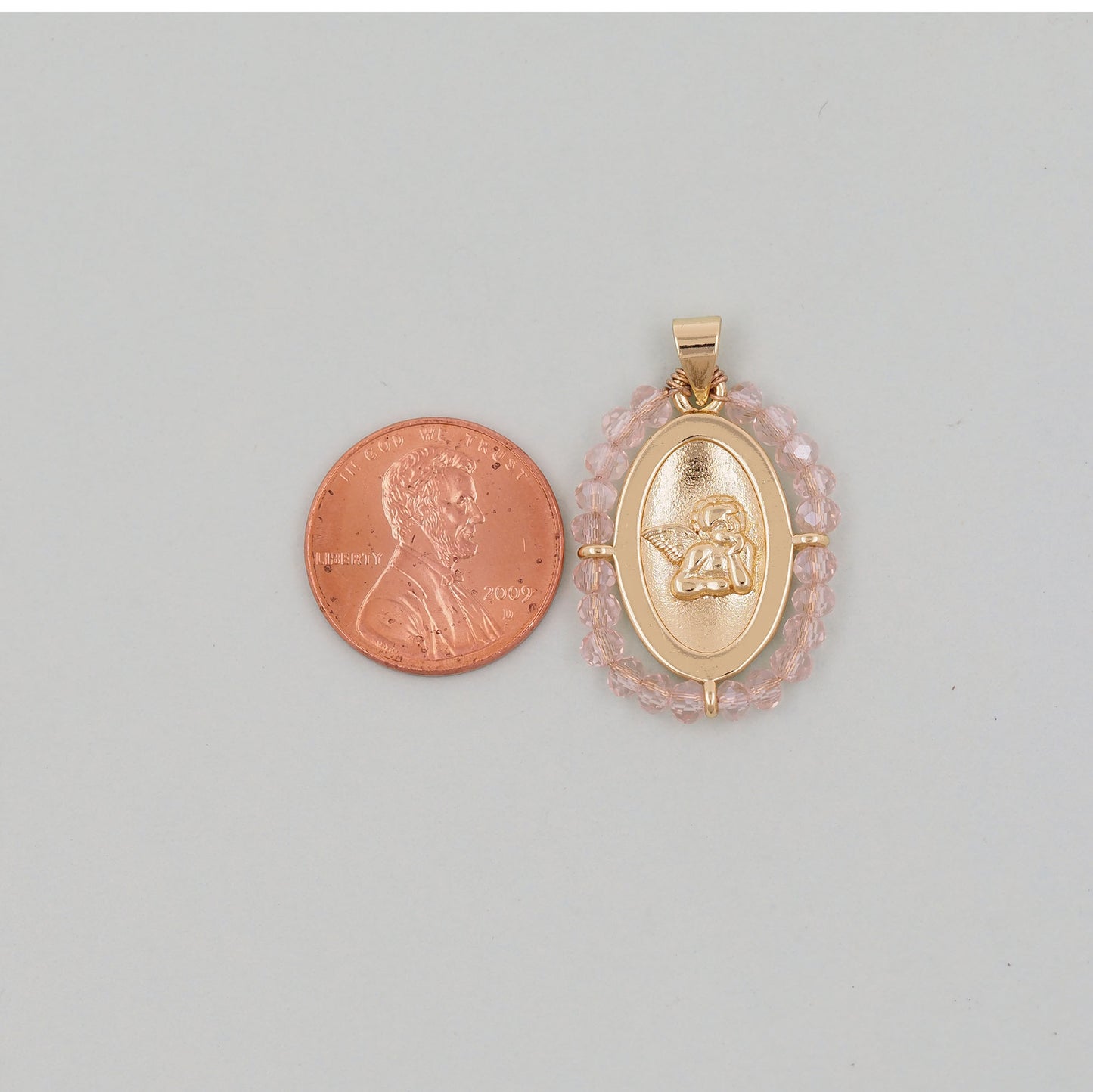 Gold Angel Charms,18K Gold Filled Angel Pendant,Crystal Angel Charm Bracelet Necklace for DIY Jewelry Making Supply