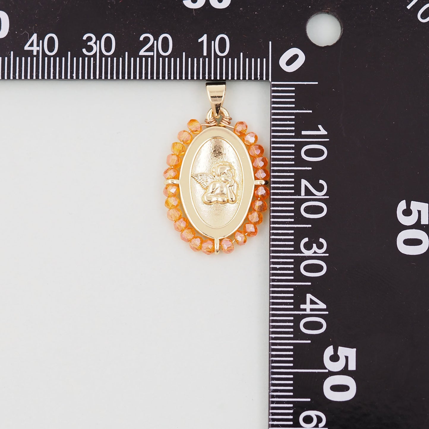 Gold Angel Charms,18K Gold Filled Angel Pendant,Crystal Angel Charm Bracelet Necklace for DIY Jewelry Making Supply