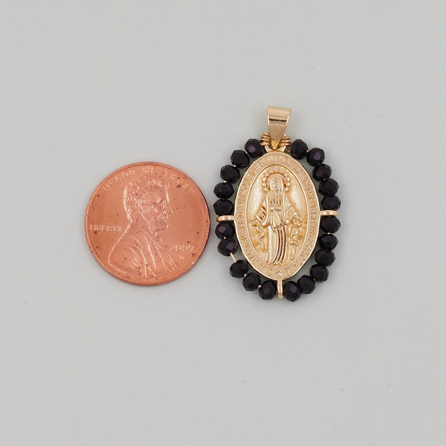 Gold Our Lady of Guadalupe Charms,18K Gold Filled crystal virgin mary Pendant Charm Bracelet Necklace for DIY Jewelry Making Supply