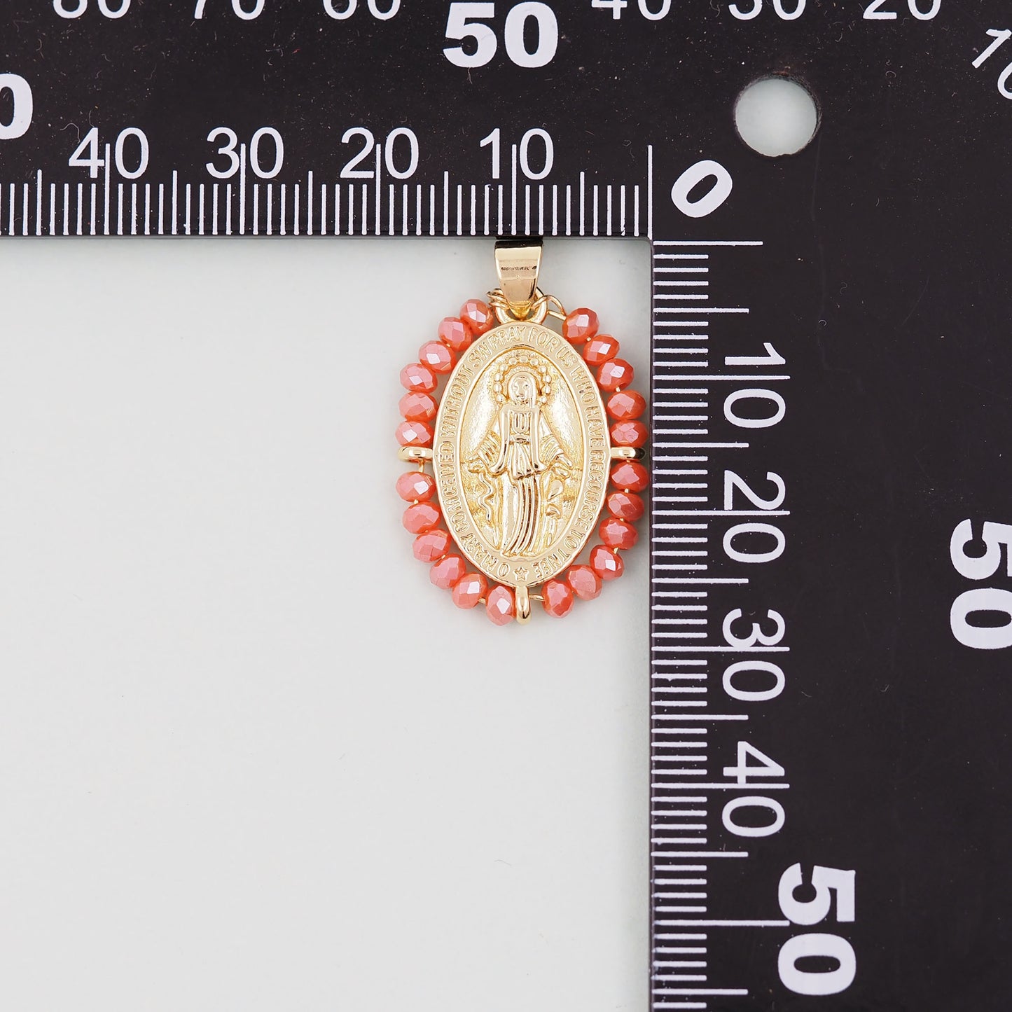 Gold Our Lady of Guadalupe Charms,18K Gold Filled crystal virgin mary Pendant Charm Bracelet Necklace for DIY Jewelry Making Supply