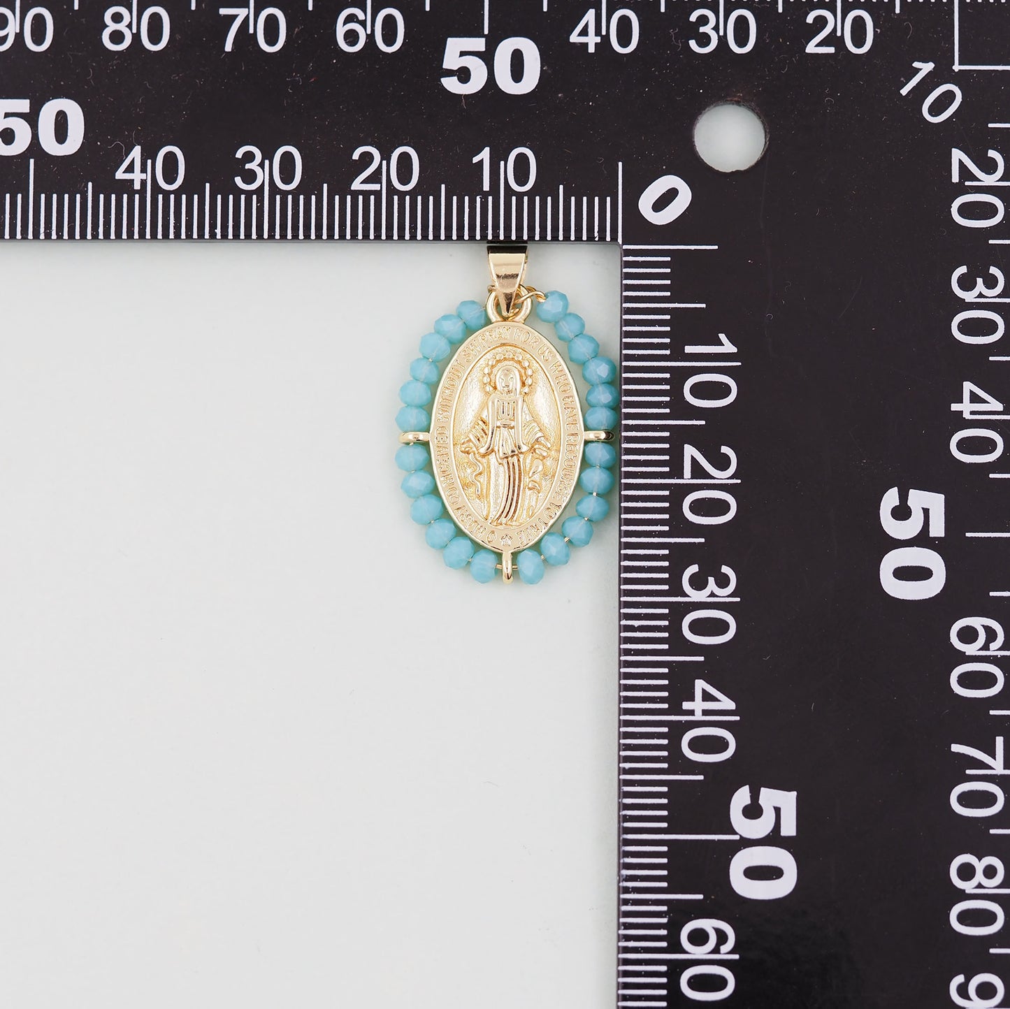 Gold Our Lady of Guadalupe Charms,18K Gold Filled crystal virgin mary Pendant Charm Bracelet Necklace for DIY Jewelry Making Supply
