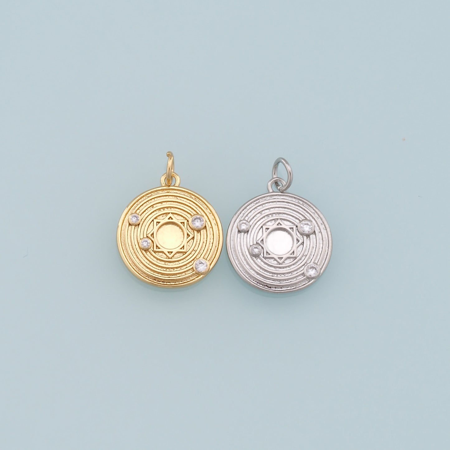 Gold Universe Charms,18K Gold Filled Universe charm Pendant,Planet Charm Bracelet Necklace for DIY Jewelry Making Supply