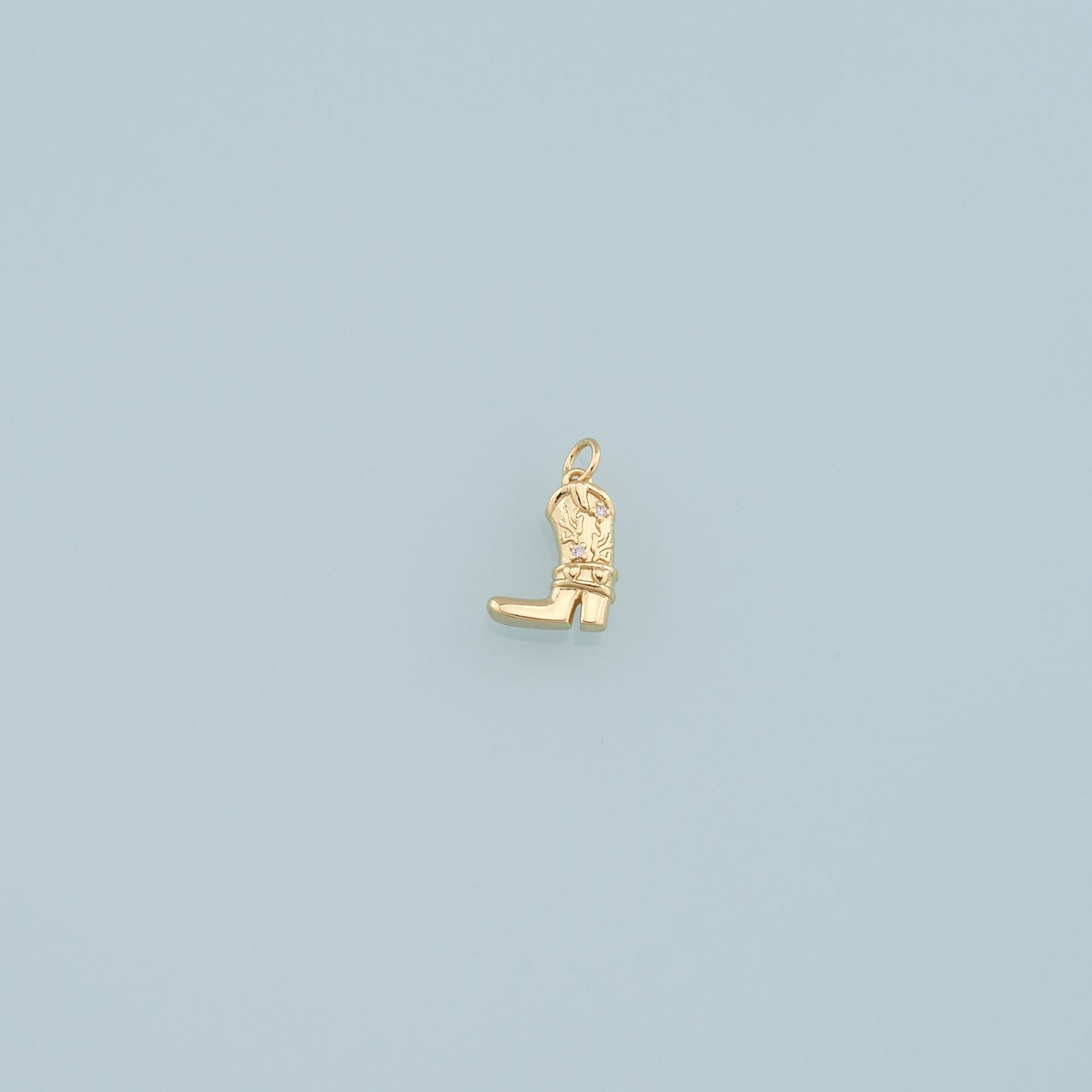 Gold Boots Charms,18K Gold Filled Boots Pendant,Cowboy Boots Charm Bracelet Necklace for DIY Jewelry Making Supply