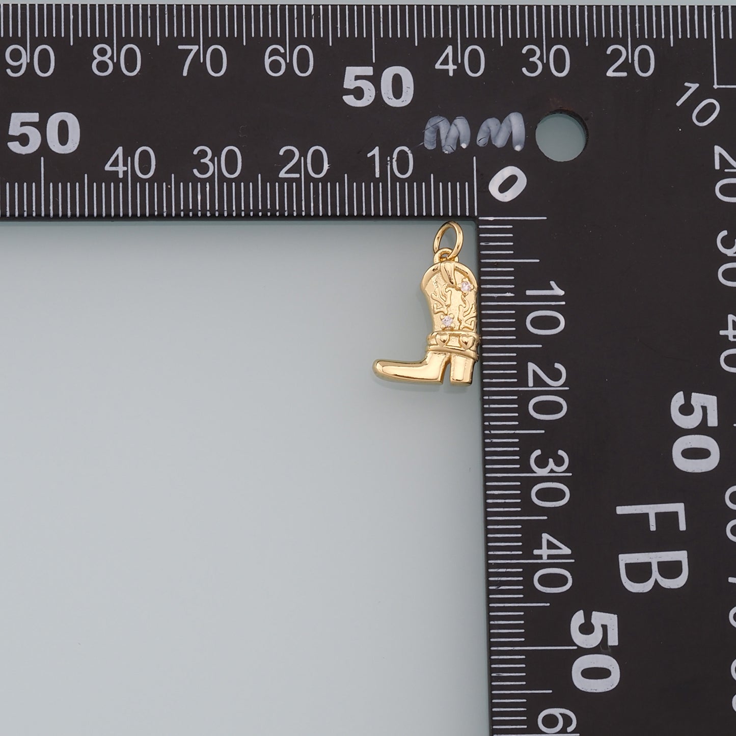 Gold Boots Charms,18K Gold Filled Boots Pendant,Cowboy Boots Charm Bracelet Necklace for DIY Jewelry Making Supply