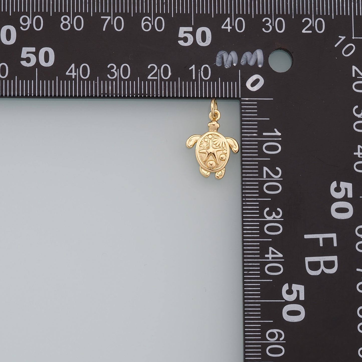 Gold Turtle Charms,18K Gold Filled Turtle Pendant,Turtle Charm Bracelet Necklace for DIY Jewelry Making Supply