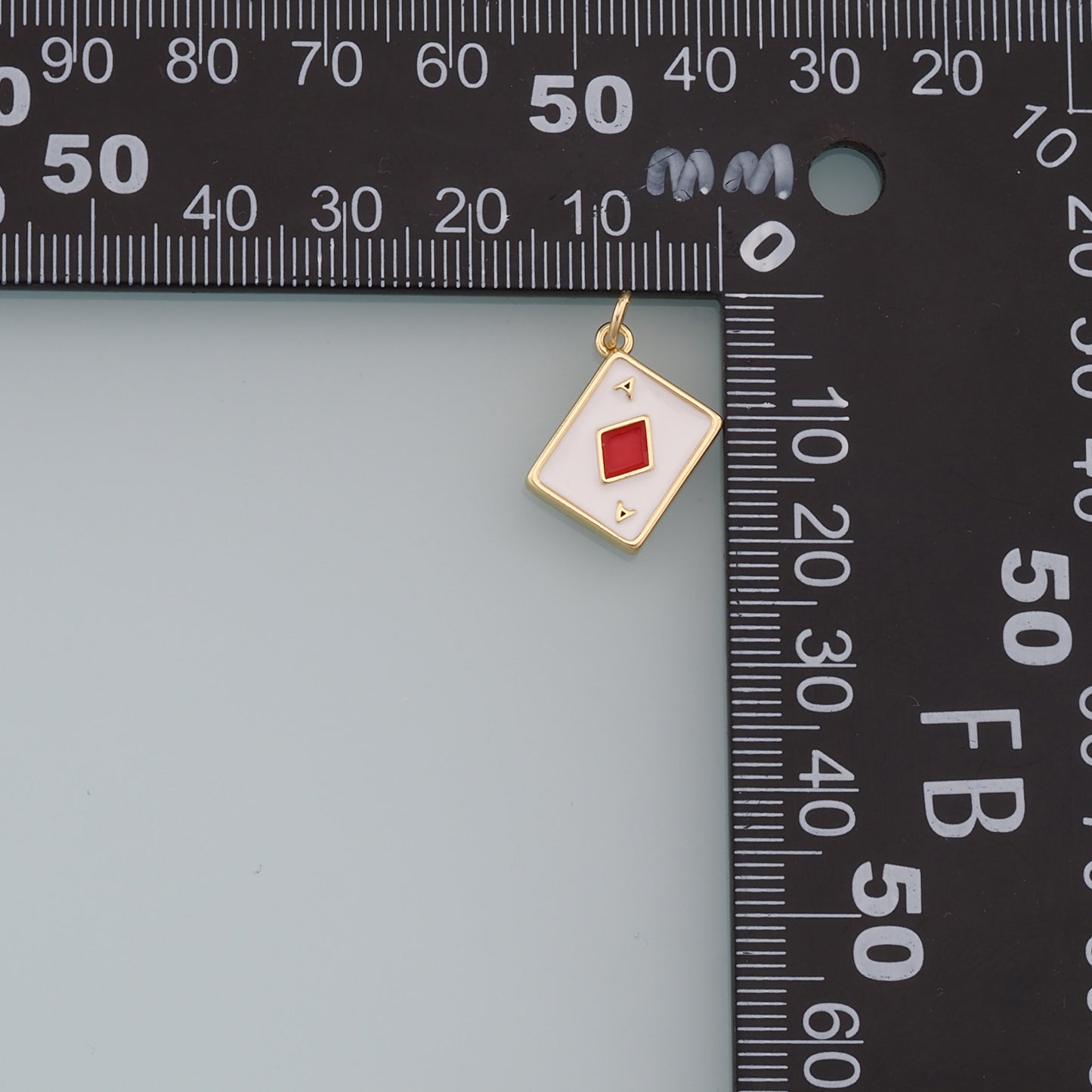 Gold Poker Charms,18K Gold Filled Poker Pendant,Playing Card Charm Bracelet Necklace for DIY Jewelry Making Supply