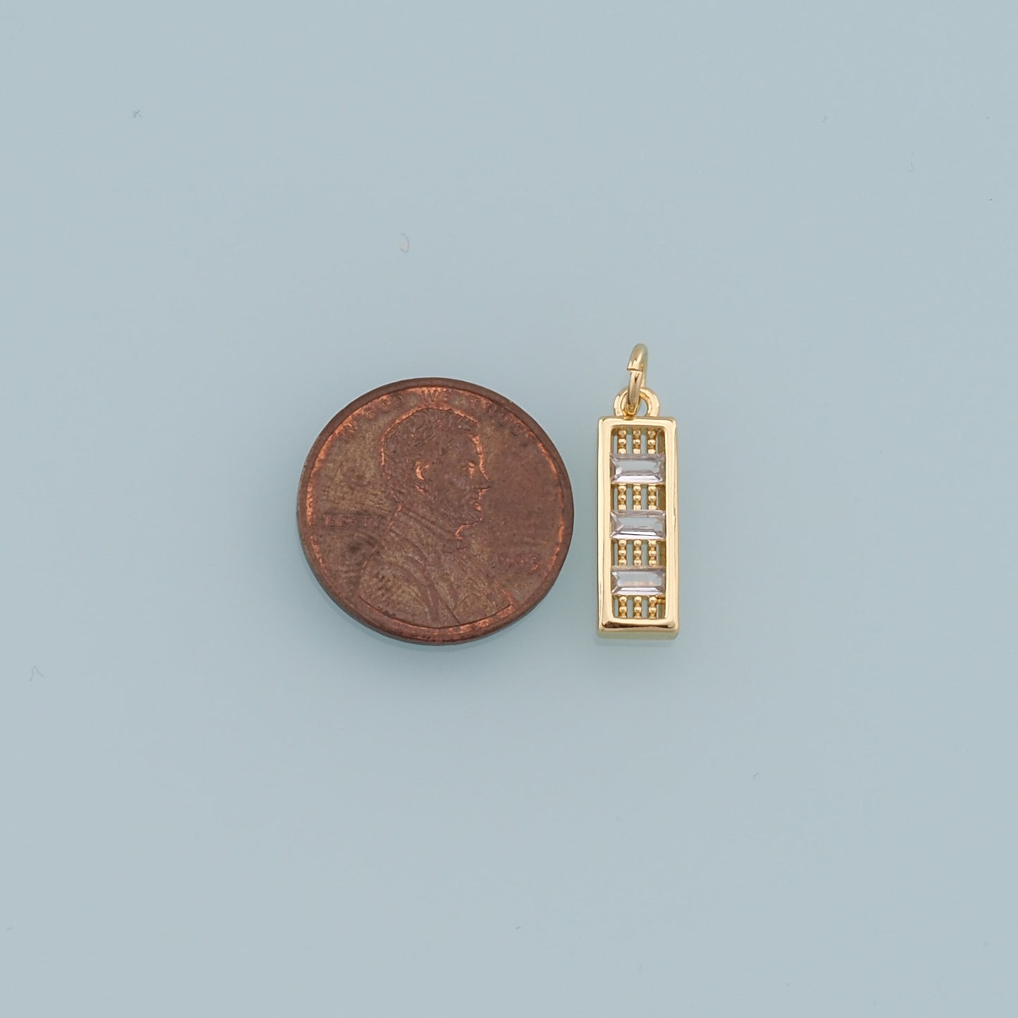 Gold Strip Charms,18K Gold Filled Bar Pendant,Bar Charm Bracelet Necklace for DIY Jewelry Making Supply