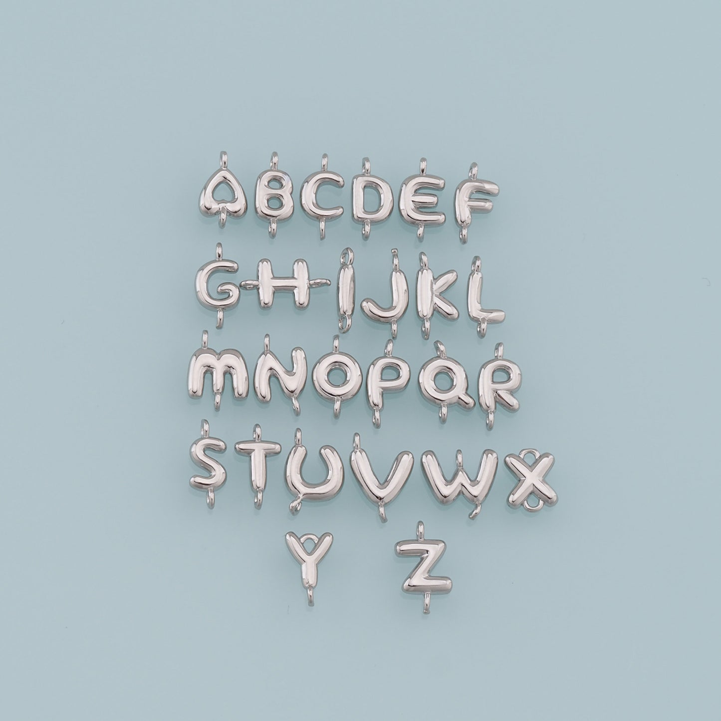 Gold letter Charms,18K Gold Filled letter Pendant,initial Charm Bracelet Necklace for DIY Jewelry Making Supply
