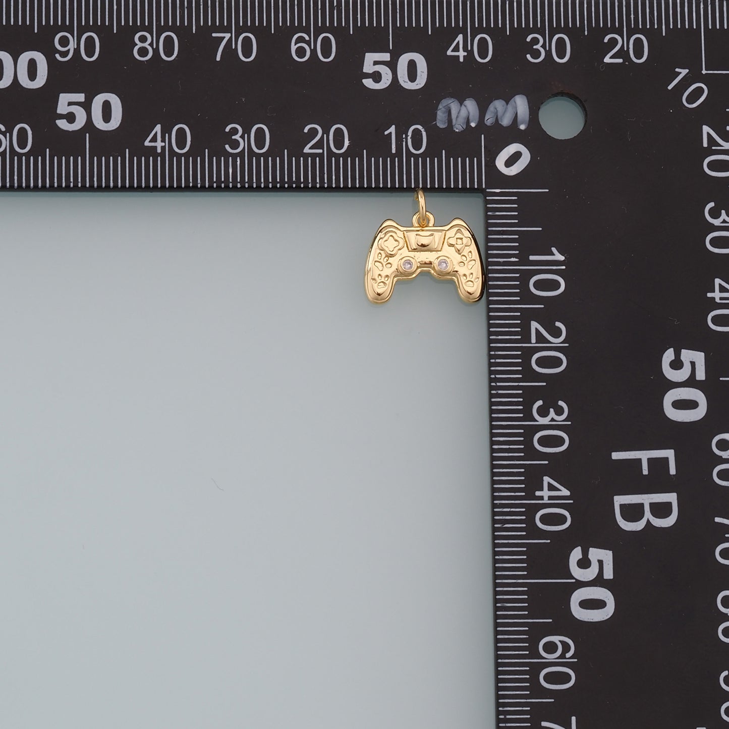 Gold Gamepad Charms,18K Gold Filled Gamepad Pendant,Kawaii Charm Bracelet Necklace for DIY Jewelry Making Supply